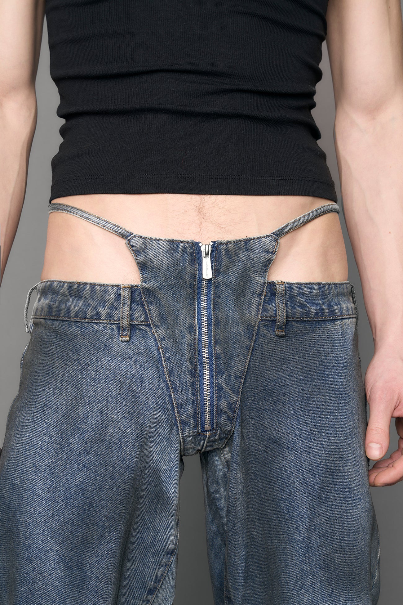 Denim Thong Pants — view 14