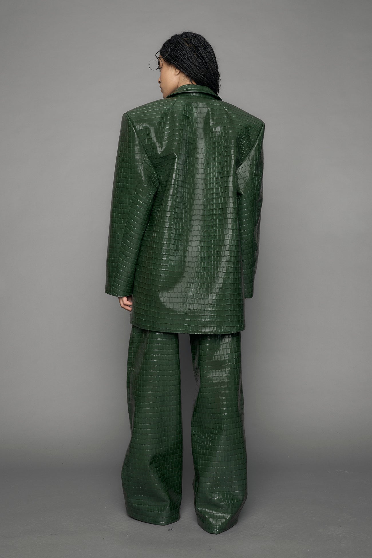 Leather Oversize Blazer — view 5