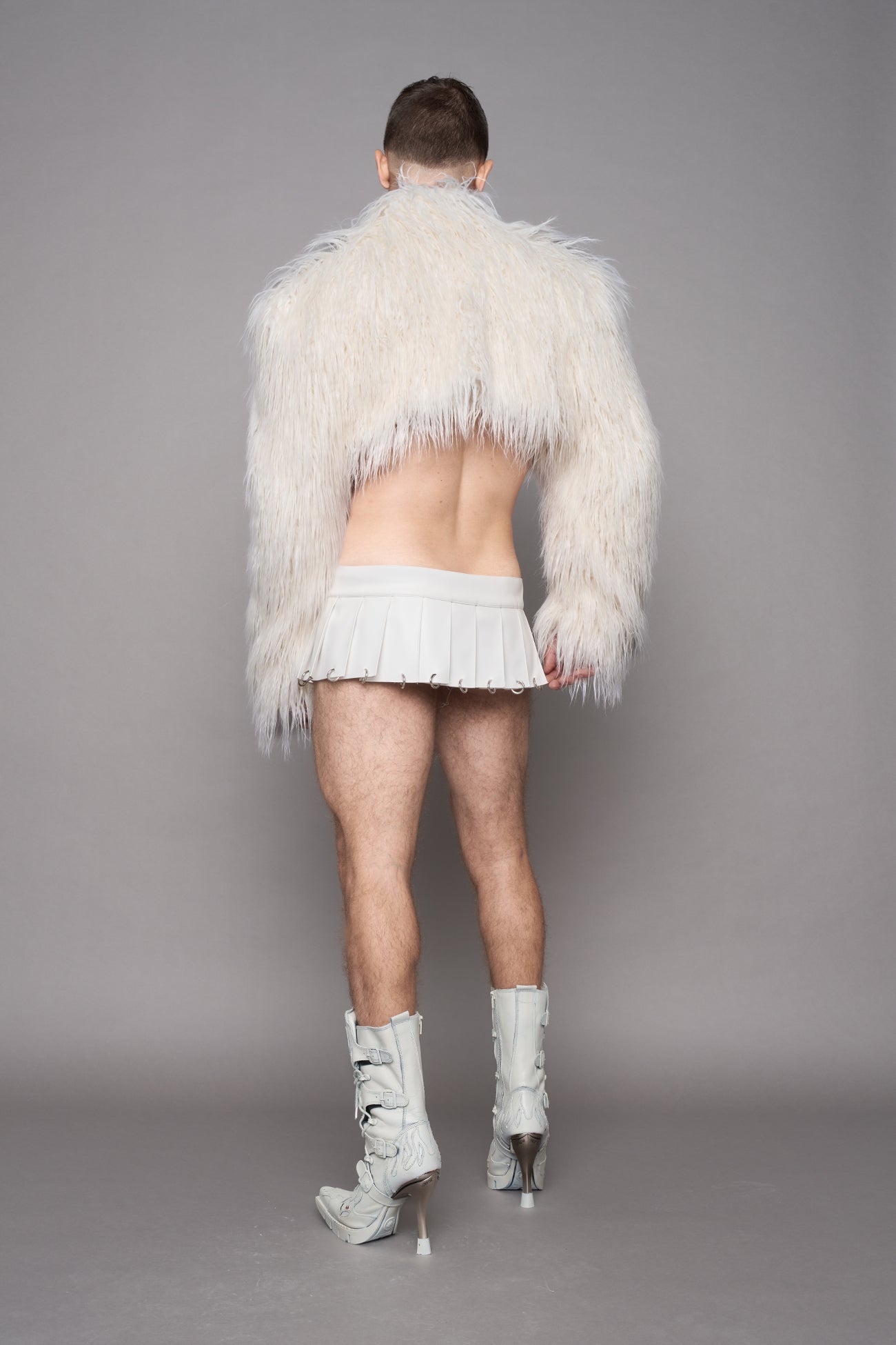 Diva Faux Fur Bolero White — view 7