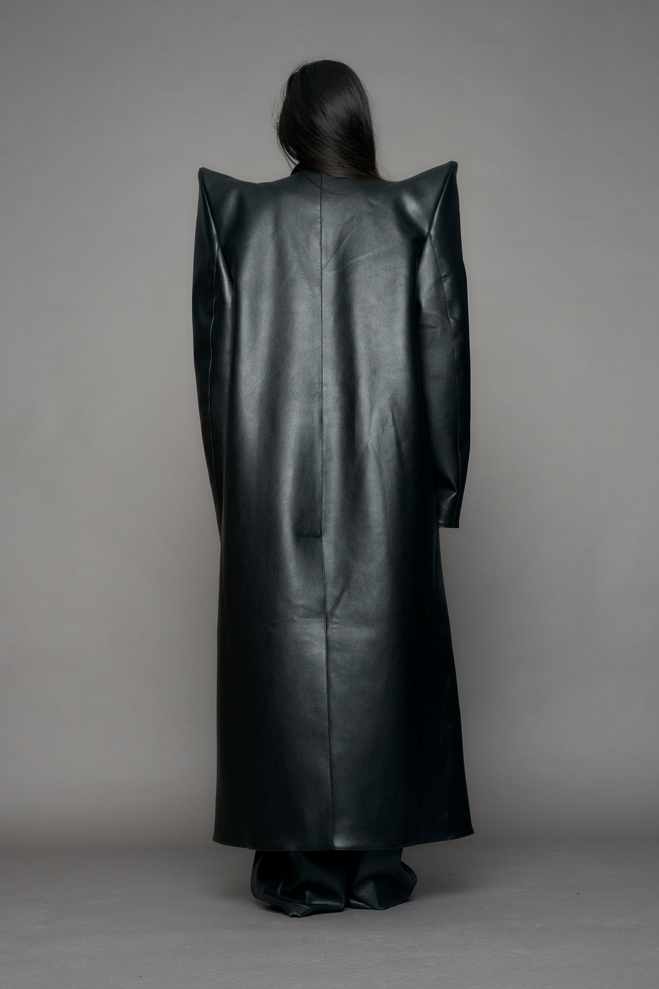 Doomsday Elongated Leather Coat — view 6