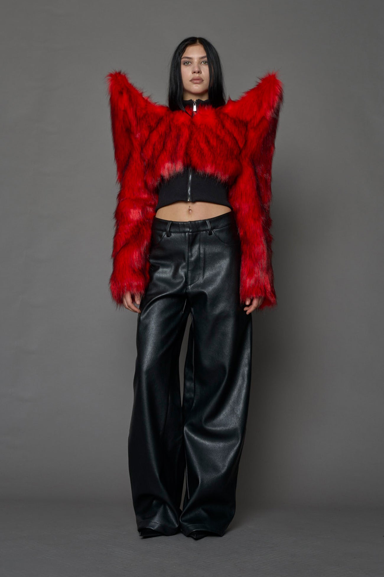 Doomsday Crop Faux Fur Jacket — view 10