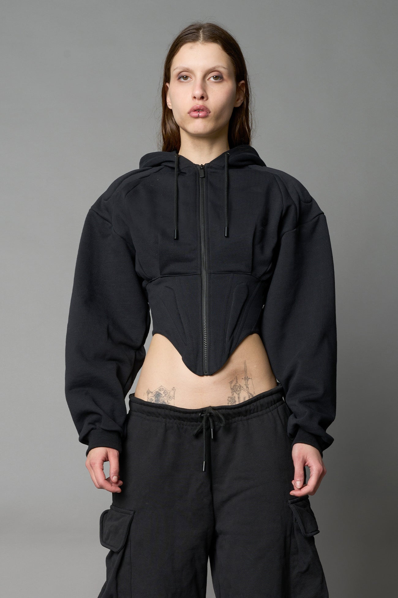 Corset Zip-Up Hoodie — view 1