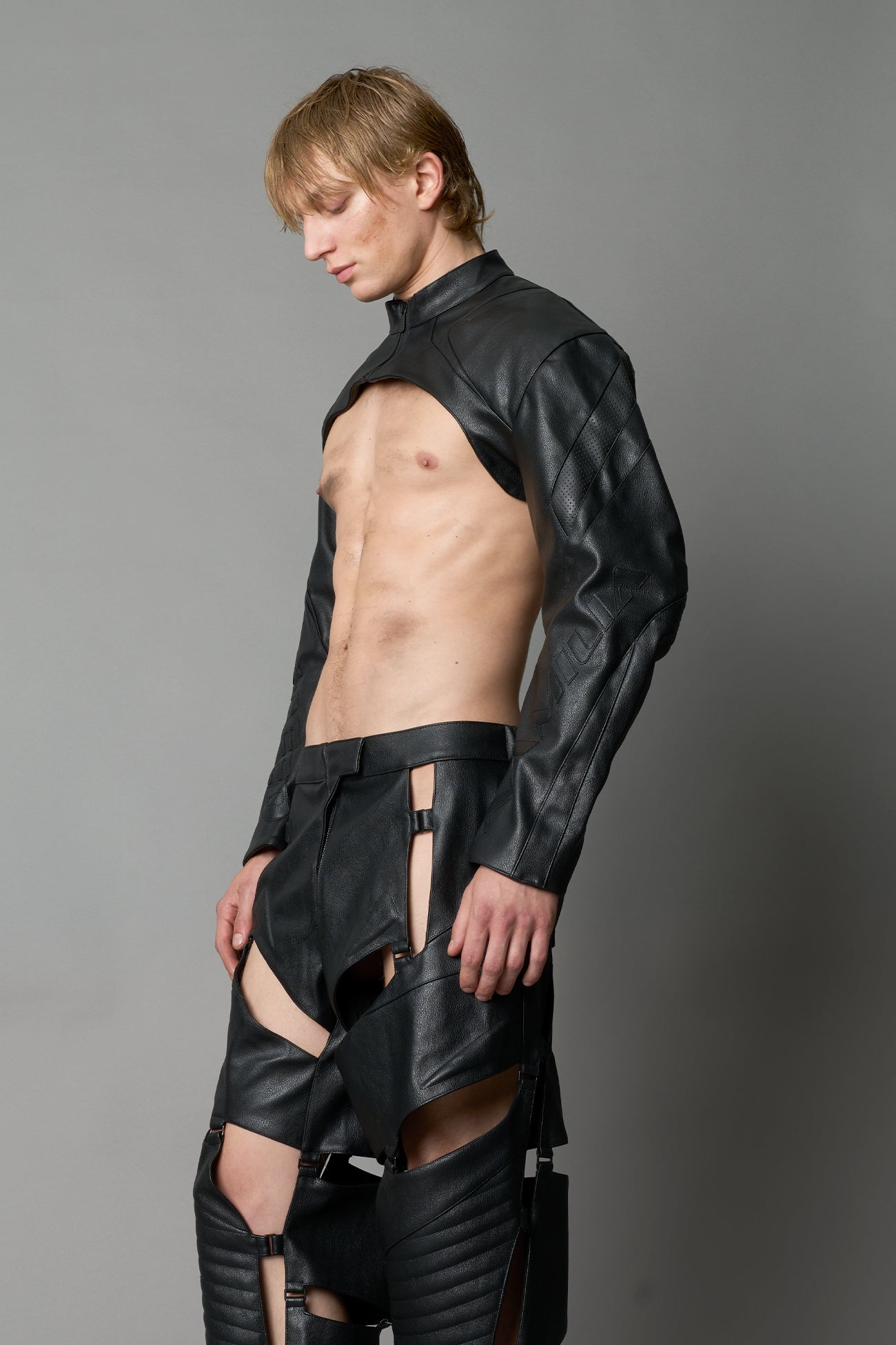 XTC Leather Choker Jacket — view 7