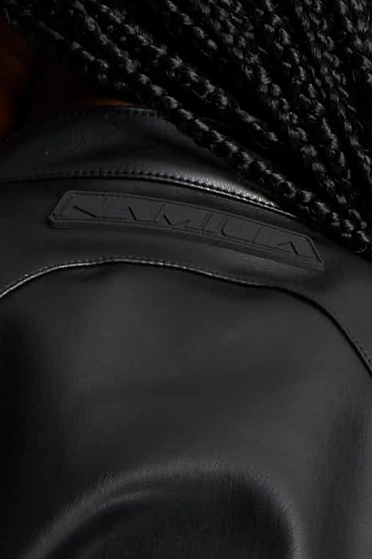 matte black rubber logo