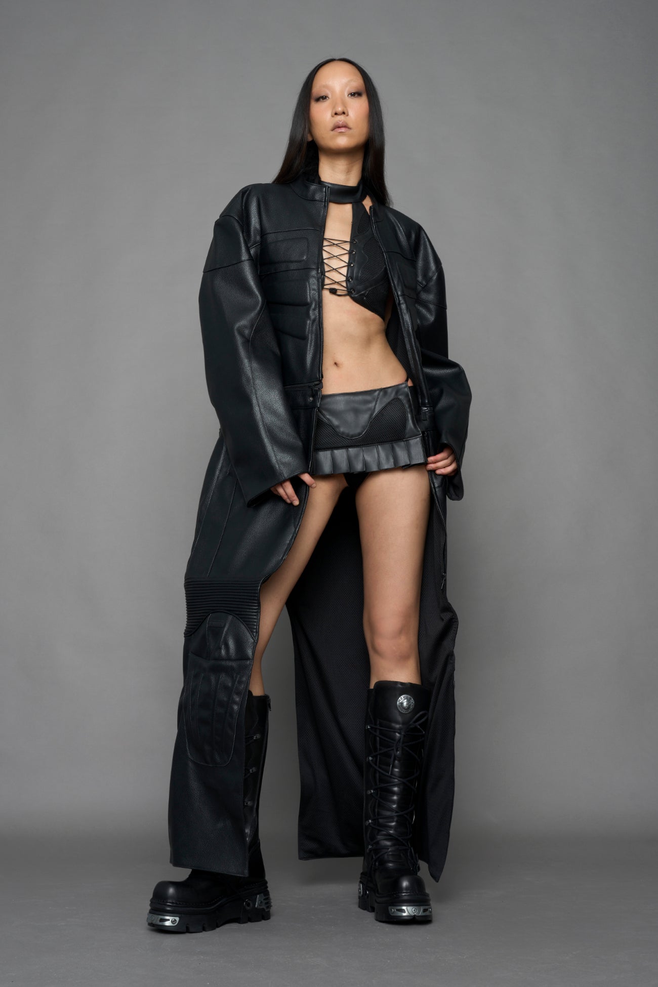 Detachable Motocross Long Coat — view 1