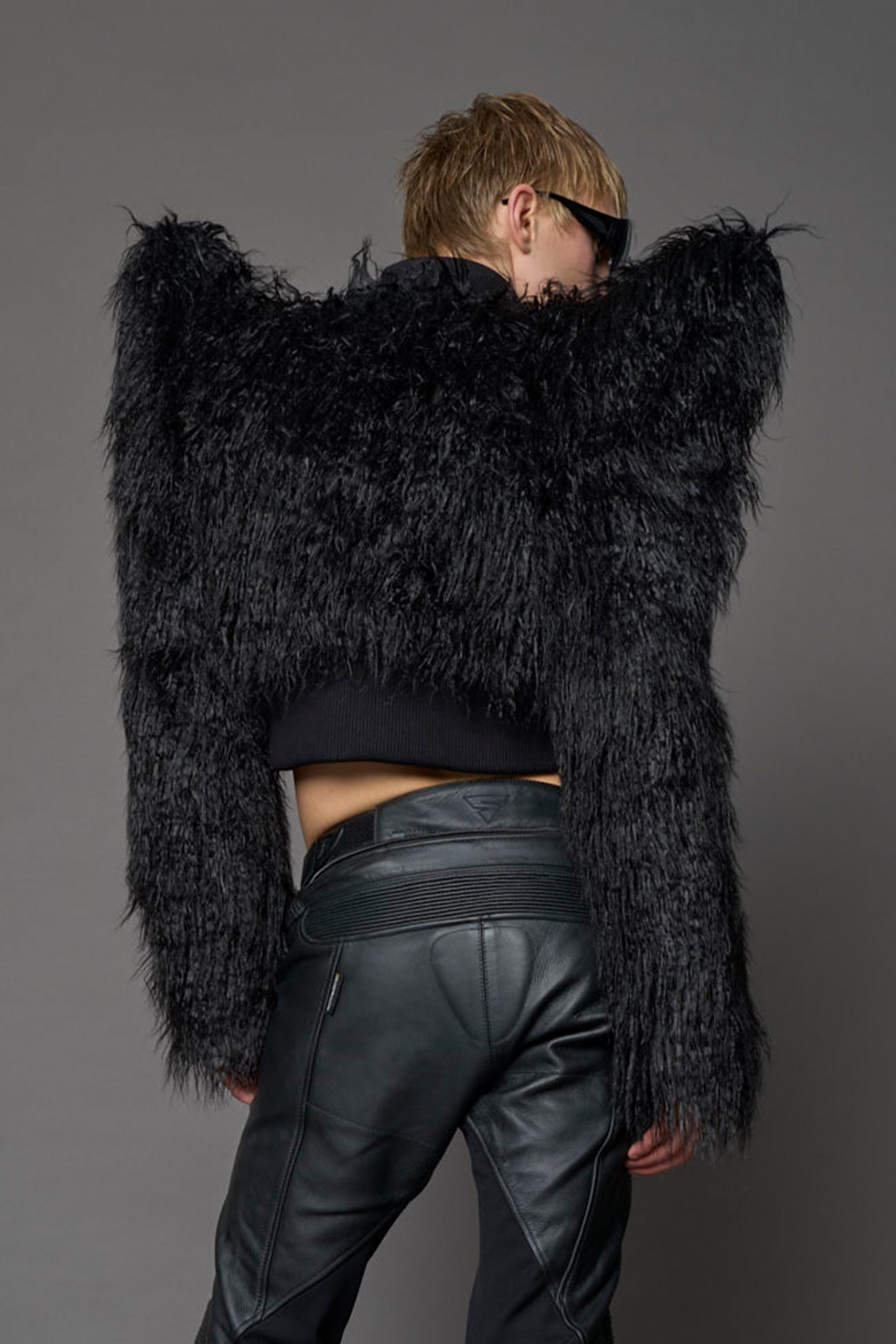 Doomsday Crop Faux Fur Jacket — view 8