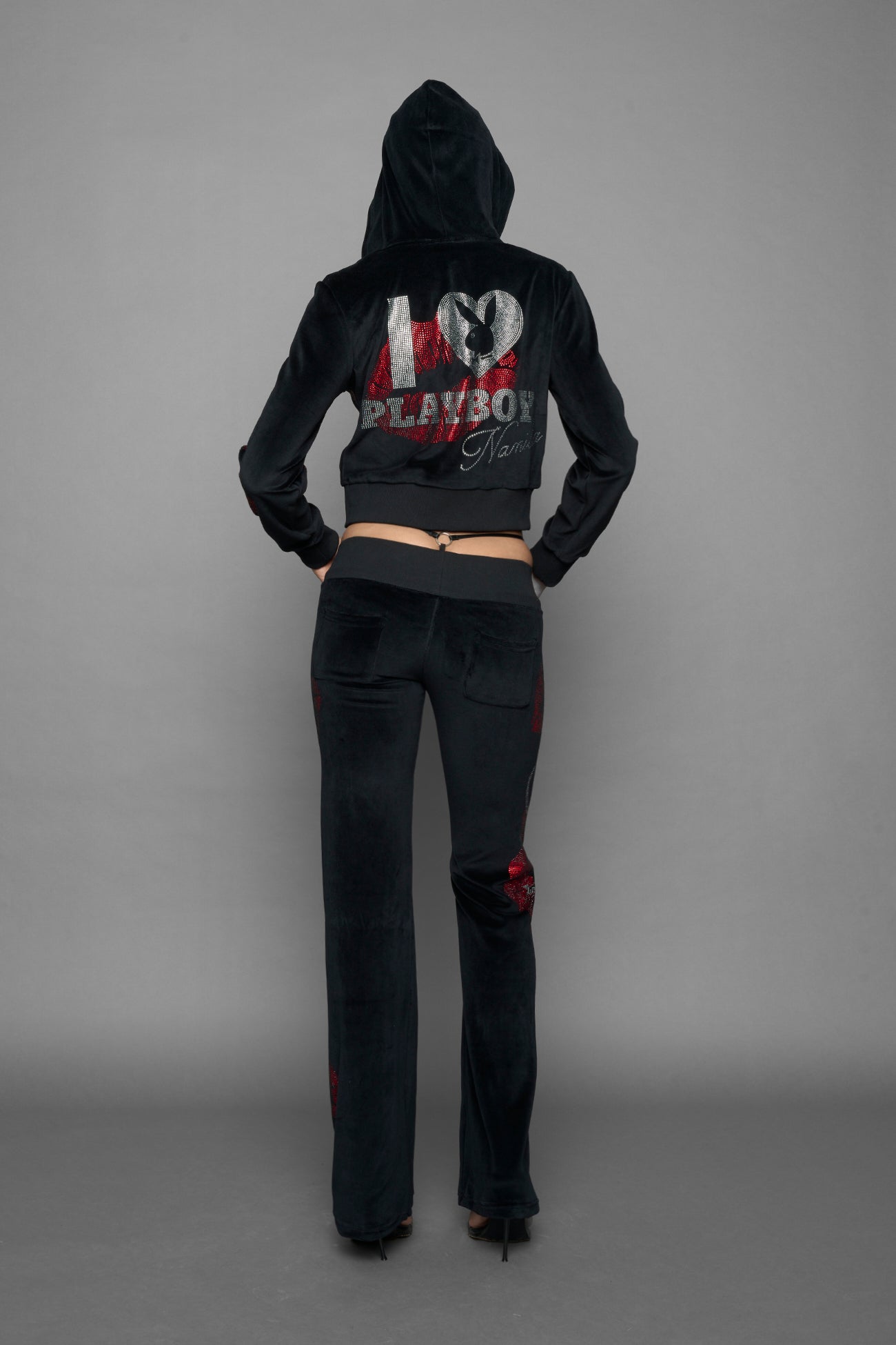 Playboy Love Velour Flare Pants — view 4