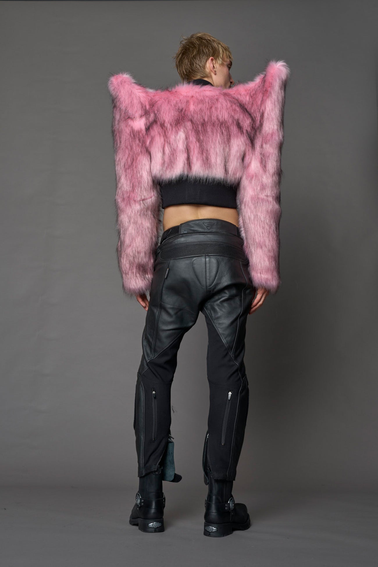 Doomsday Crop Faux Fur Jacket — view 22