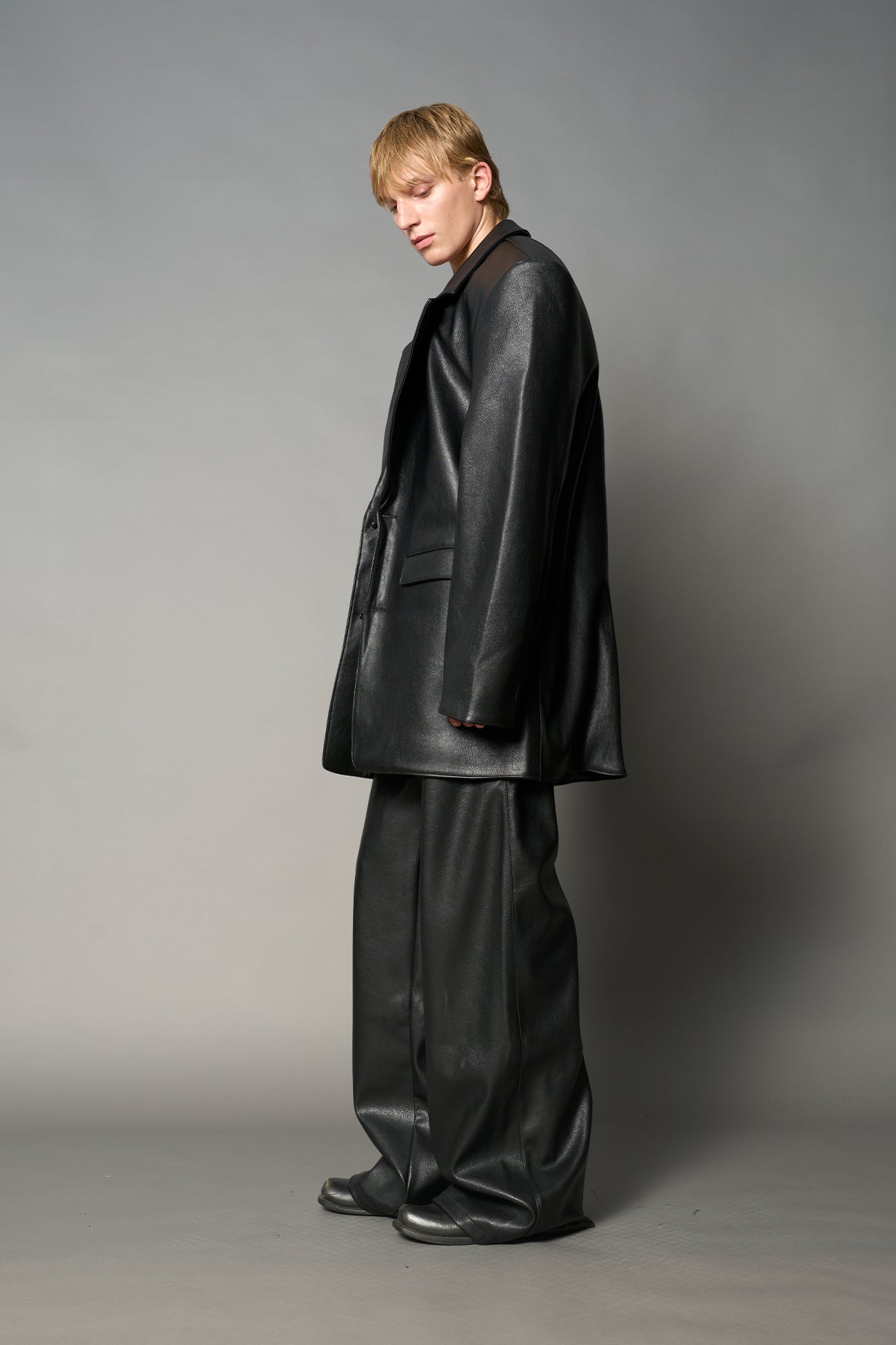 Leather Oversize Blazer — view 7