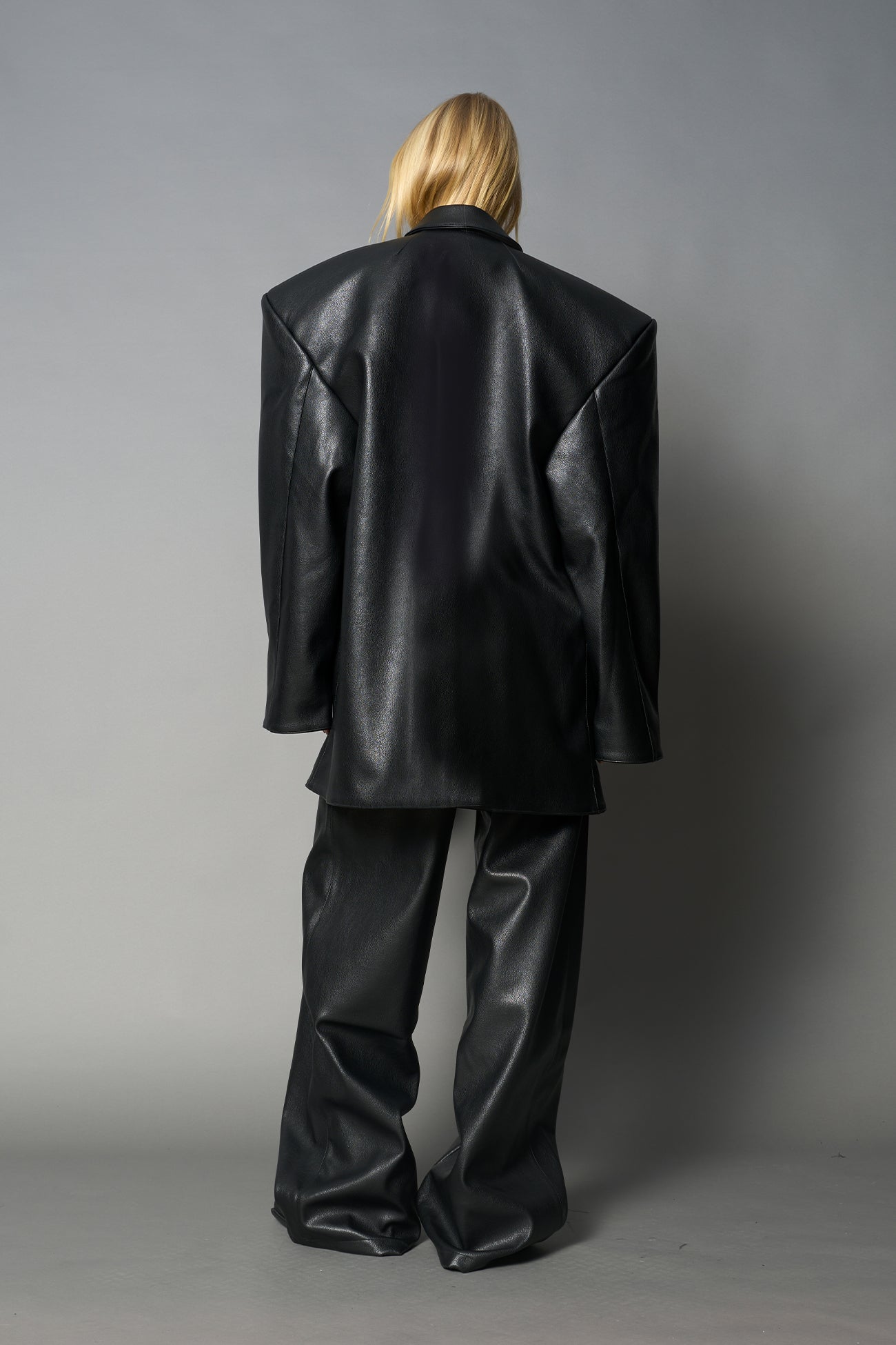Leather Oversize Blazer — view 4