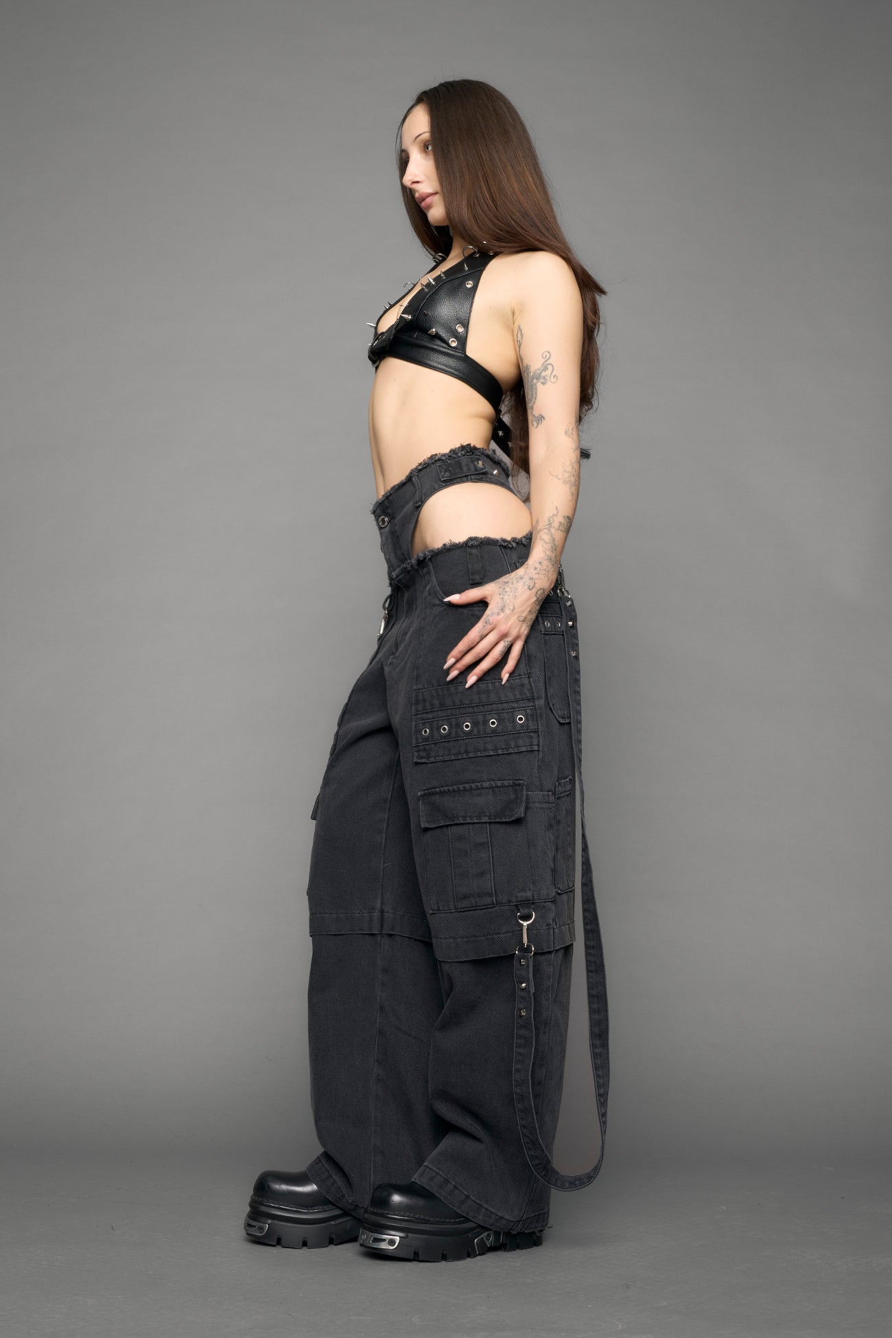 Cargo Denim Panty Trousers — view 4