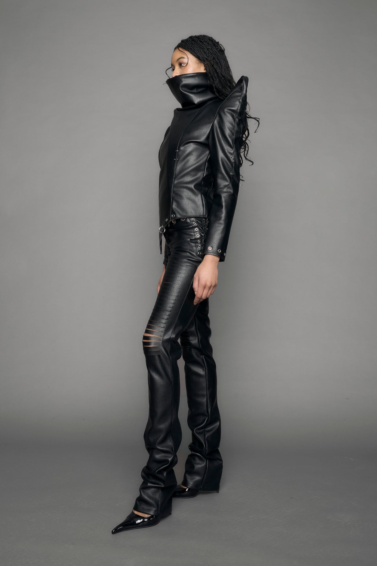 Pierced High Collar Jacket — view 3