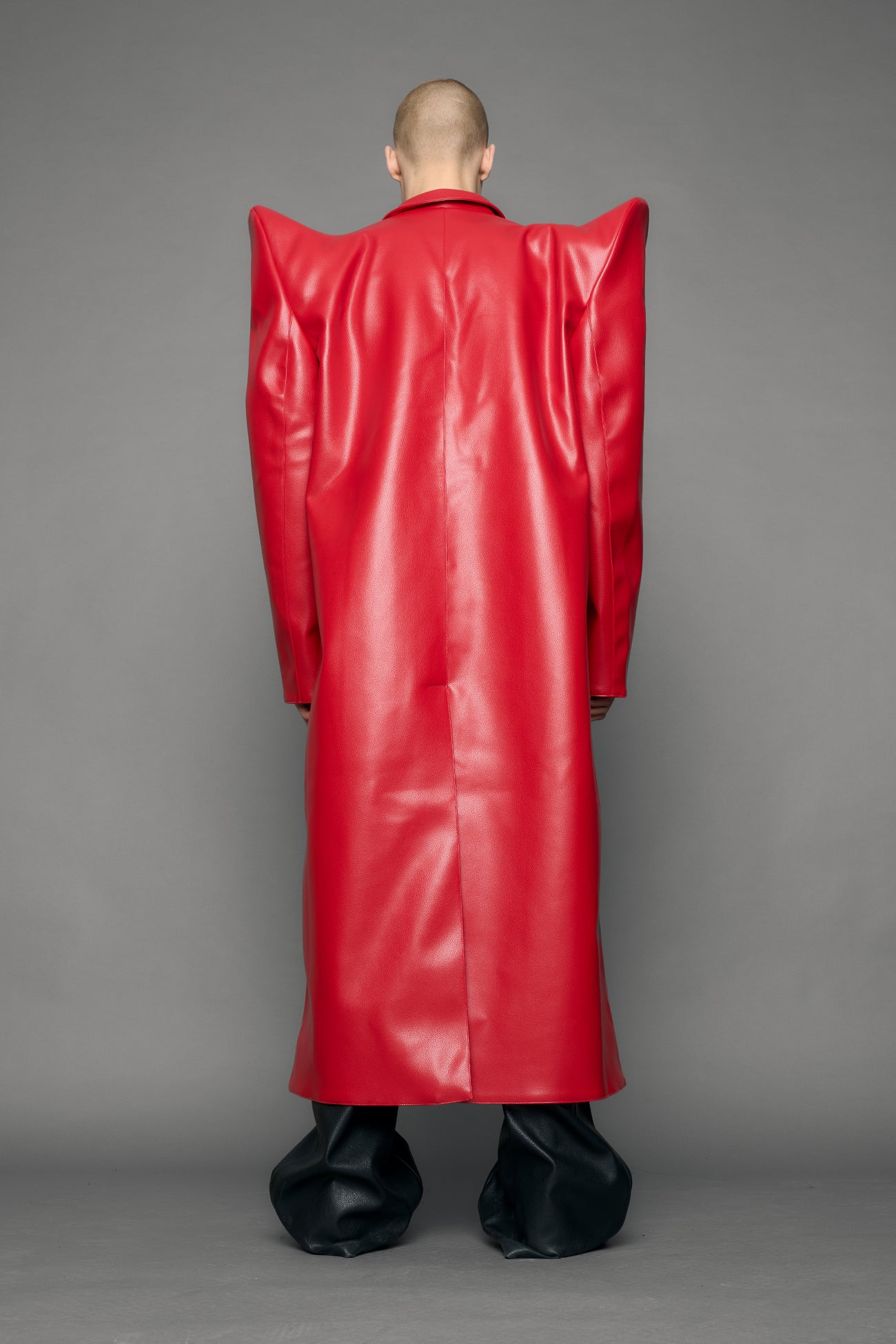 Doomsday Elongated Leather Coat — view 7