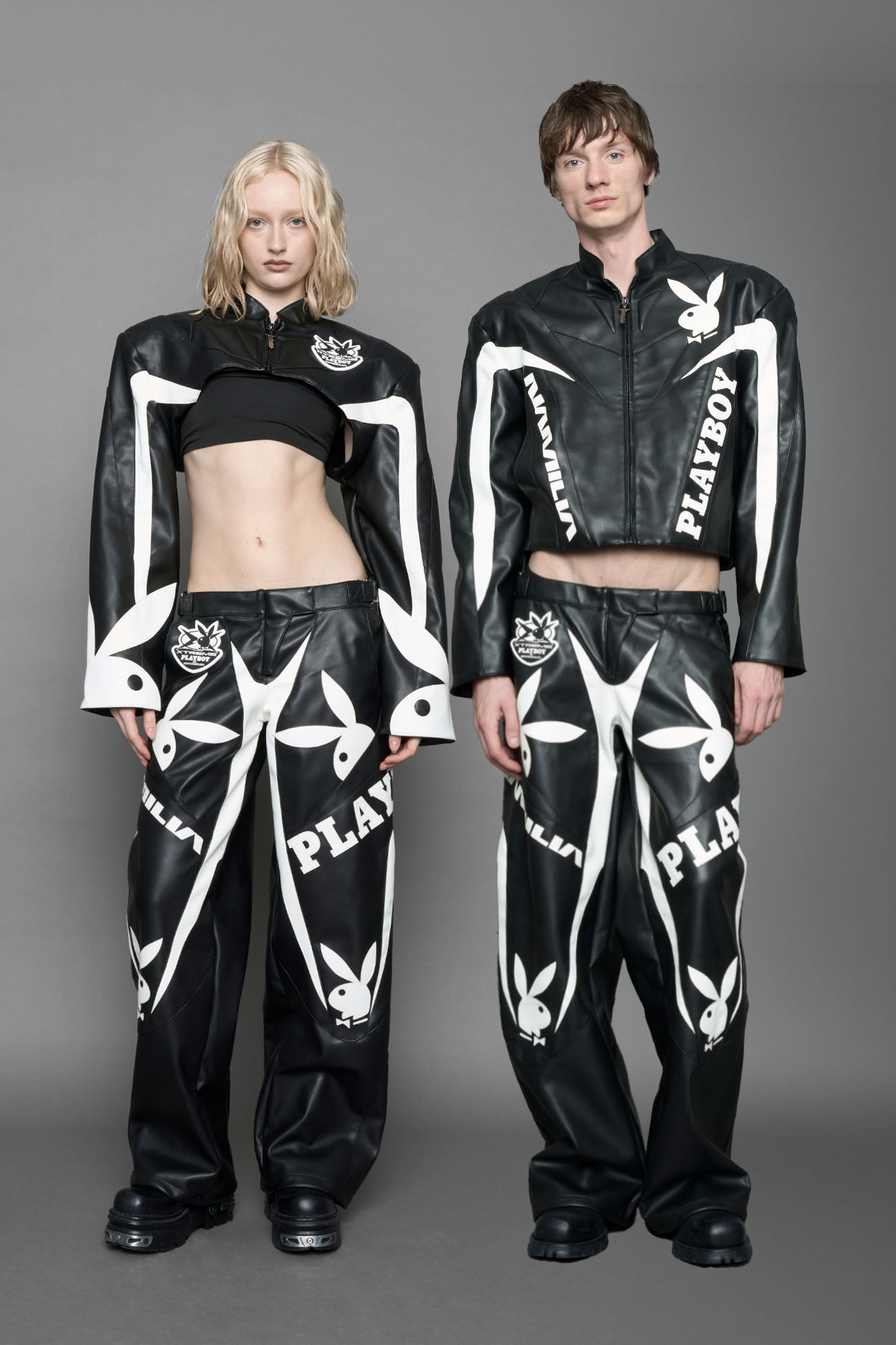Playboy Moto Pants Black — view 1