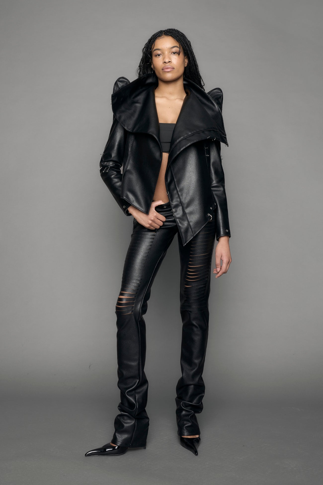 Pierced High Collar Jacket — view 2