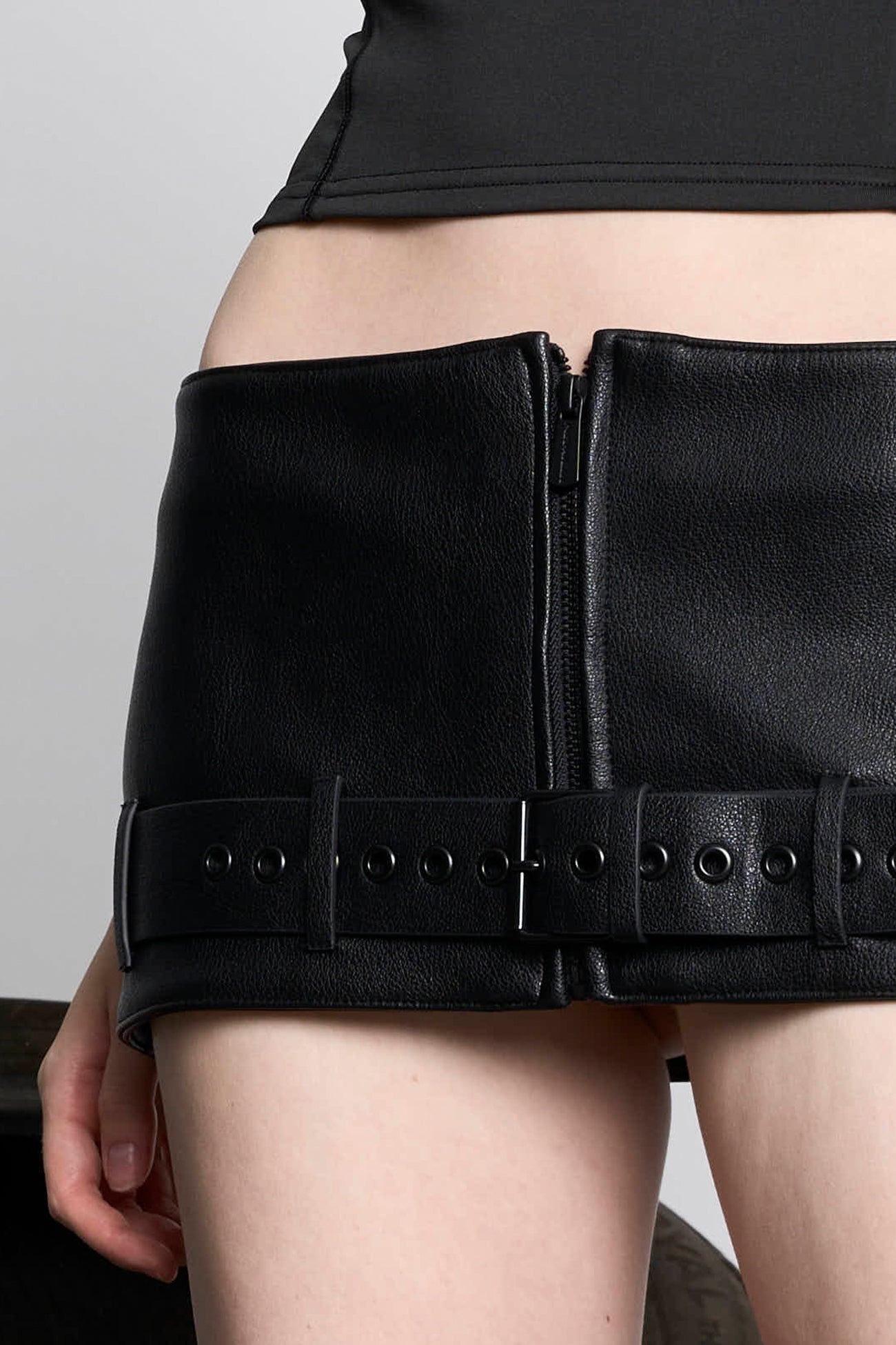 Buckle Micro Skirt — view 8