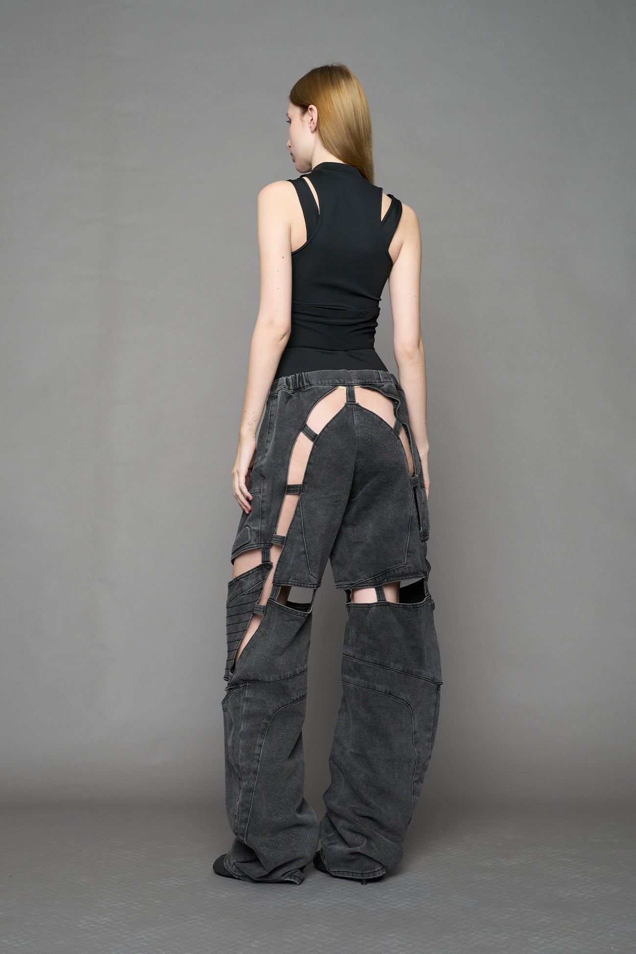 Moto Denim Floating Pants — view 11