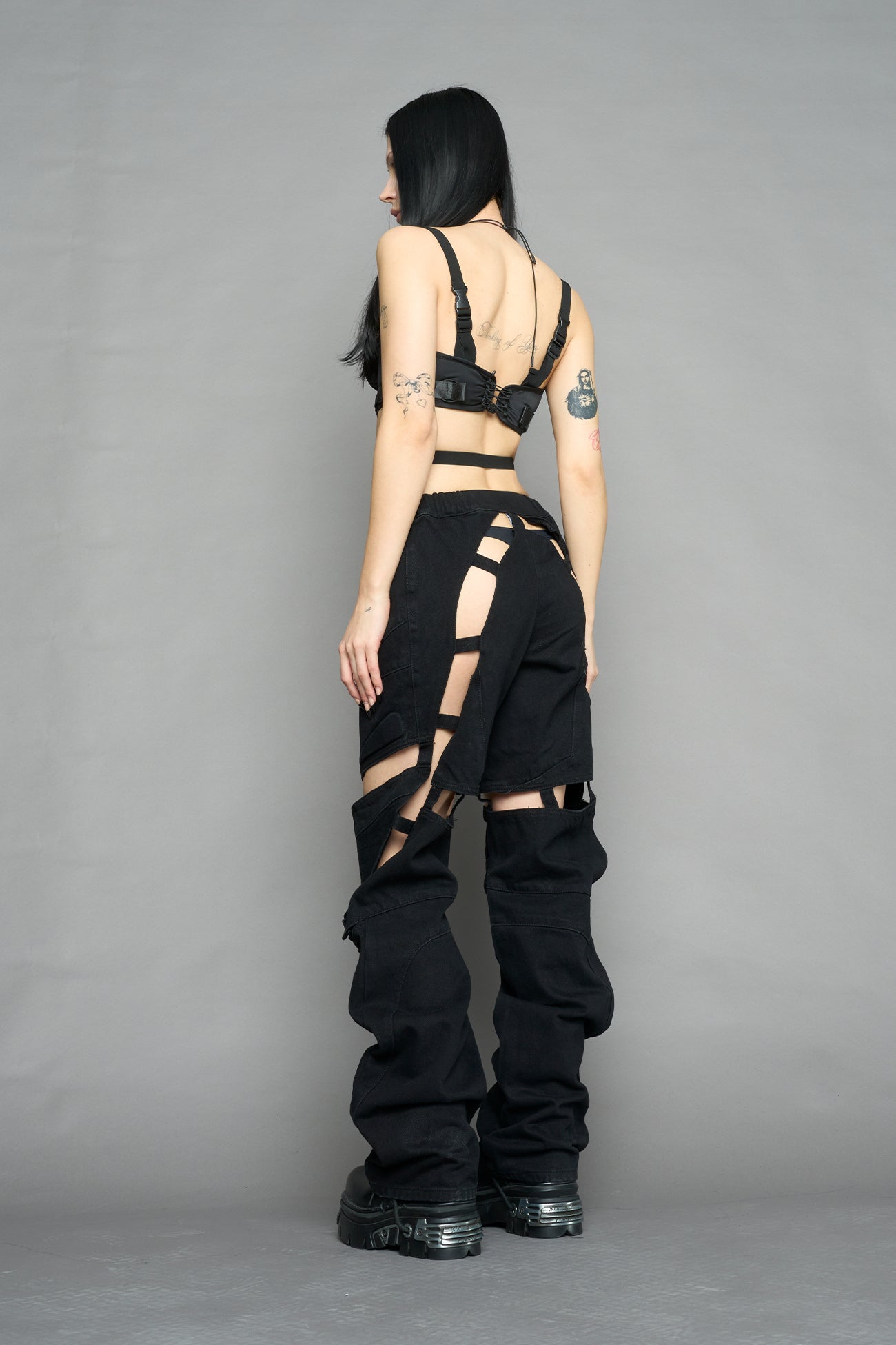 Moto Denim Floating Pants — view 3