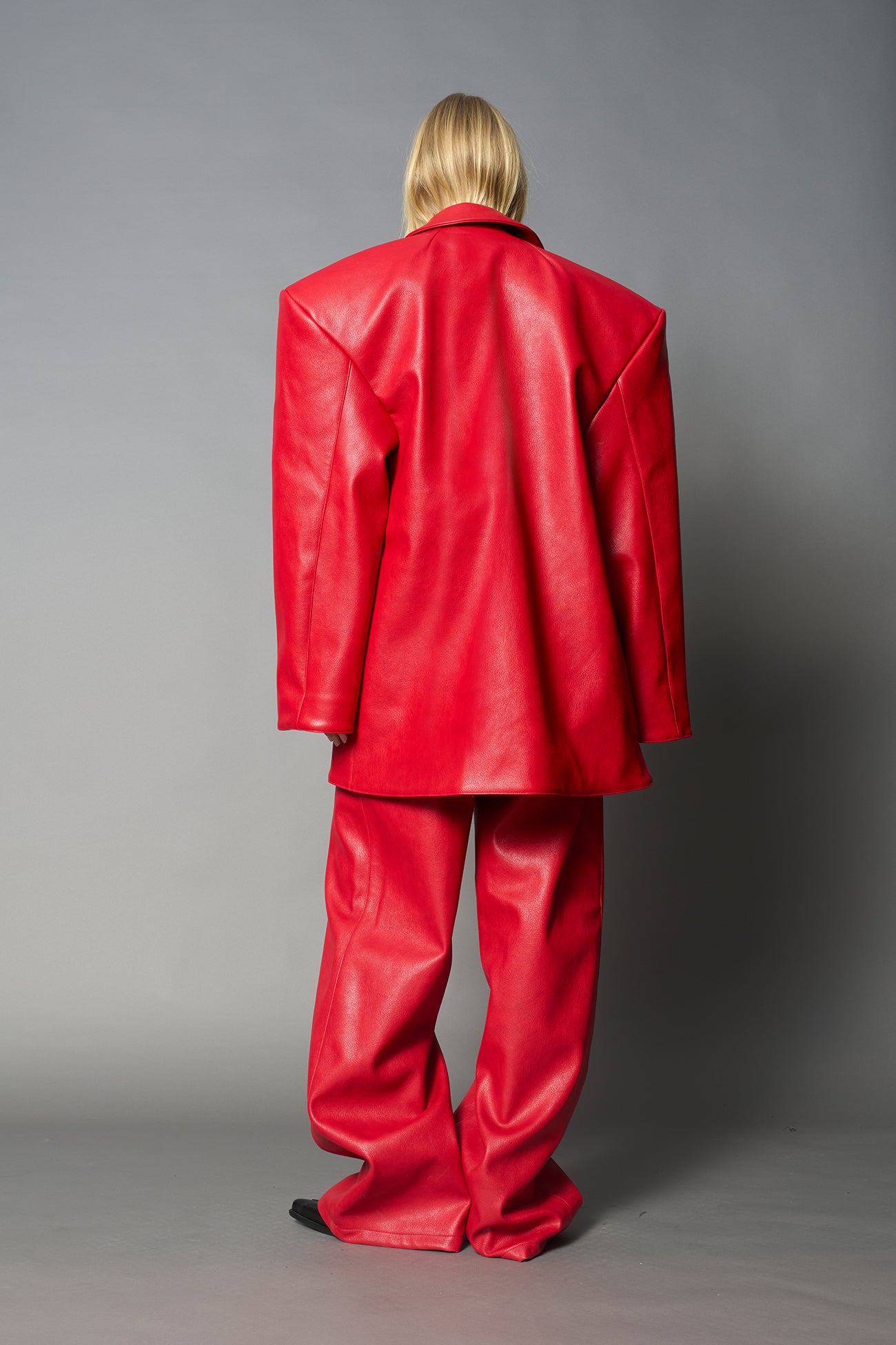 Leather Oversize Blazer — view 15