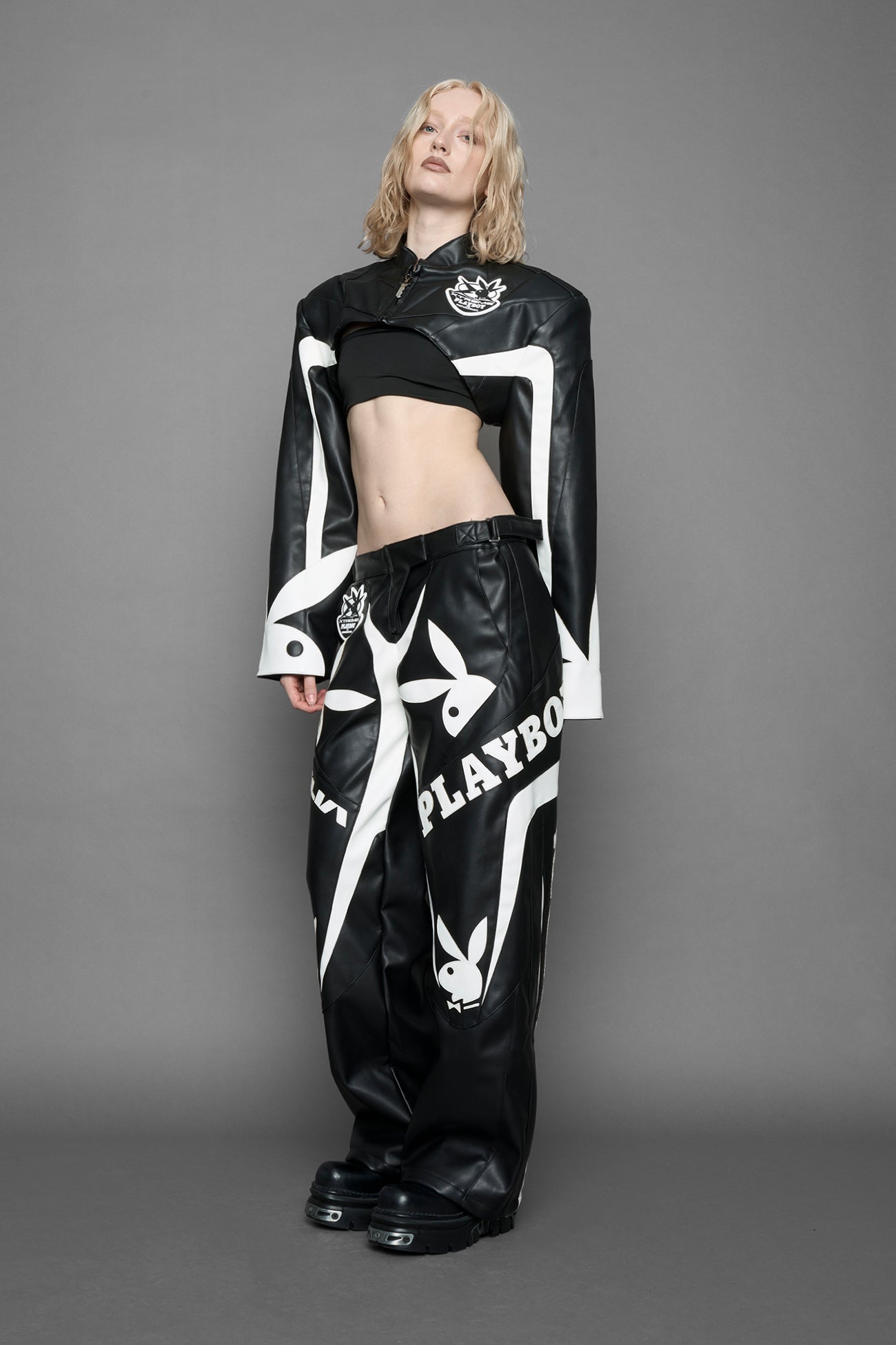Playboy Moto Pants Black — view 3