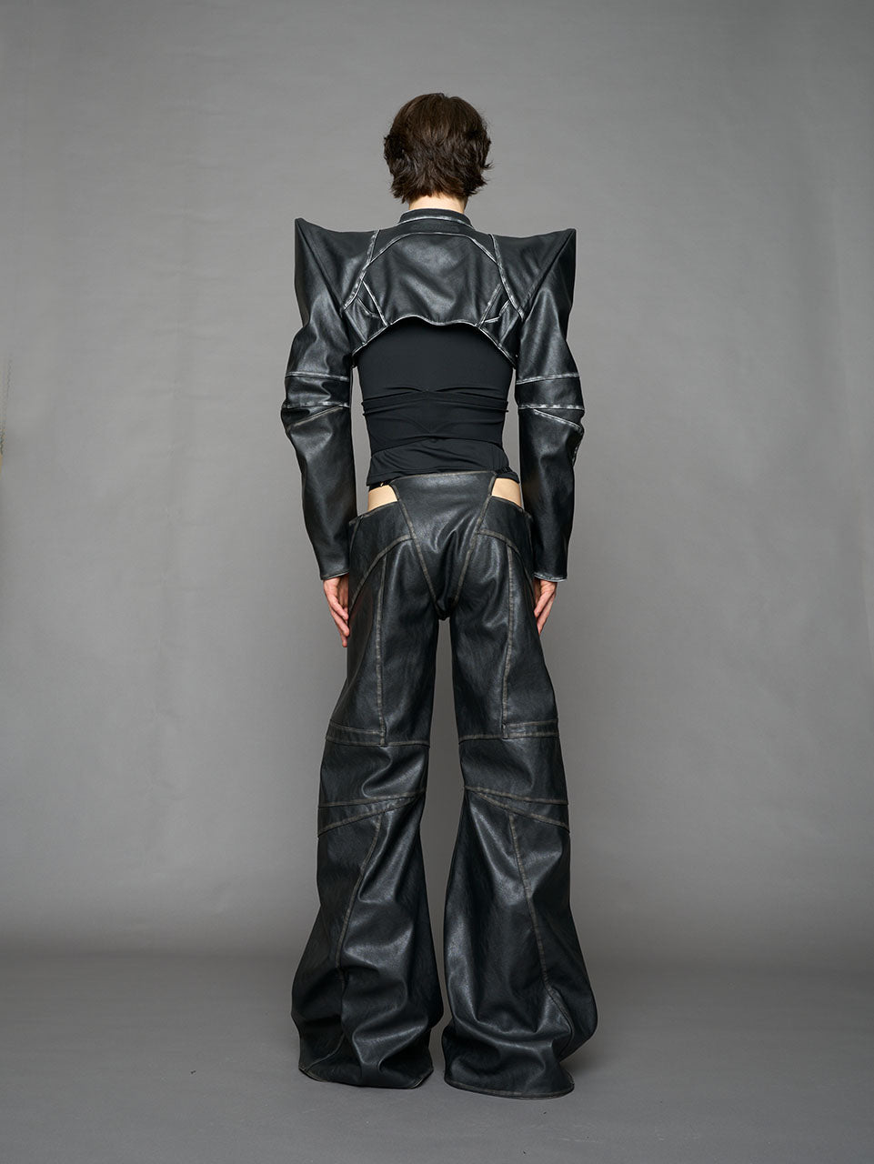 Spike Moto Bolero Jacket Black Washed — view 6