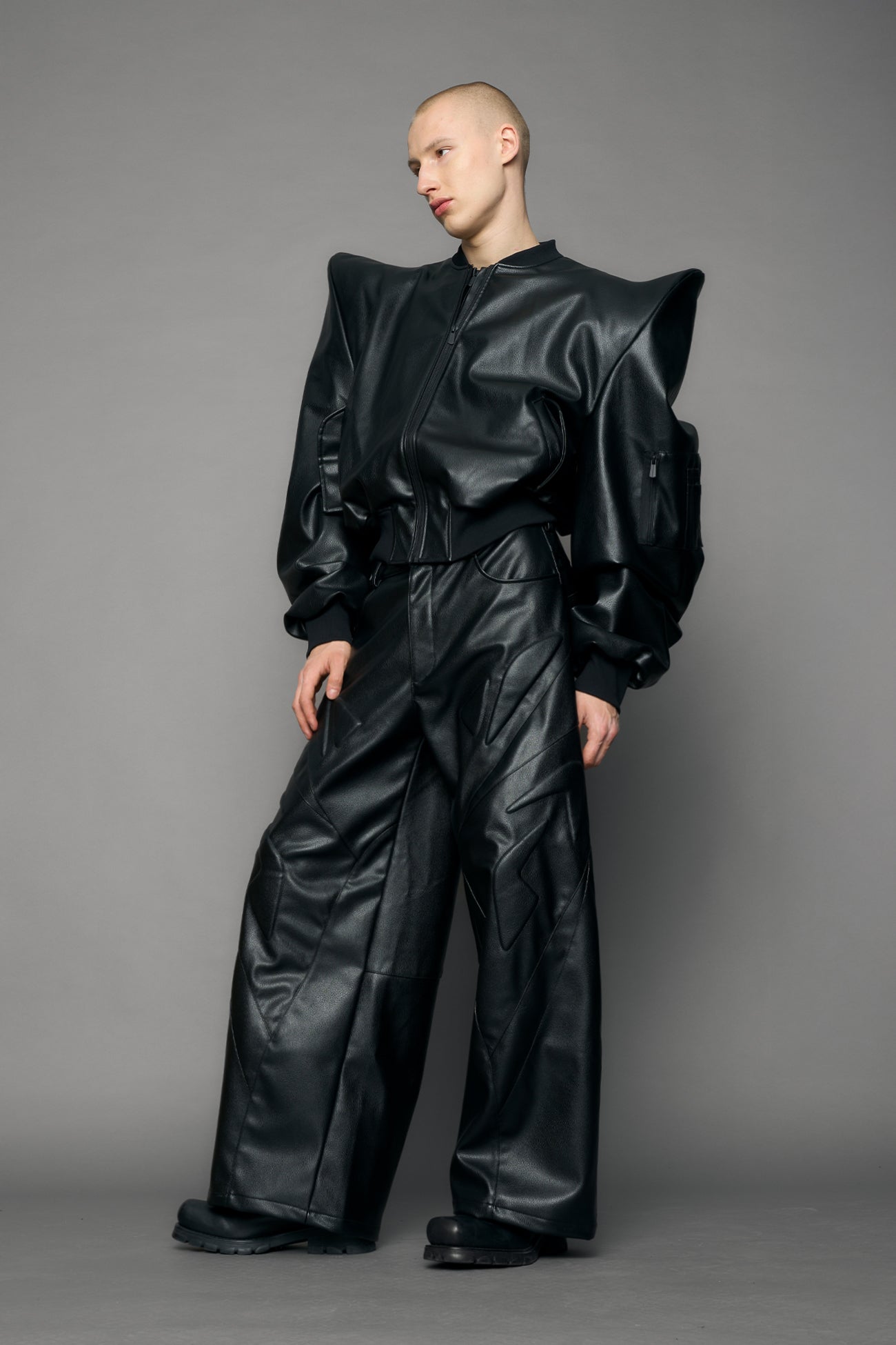 Doomsday Leather Bomber Jacket — view 7