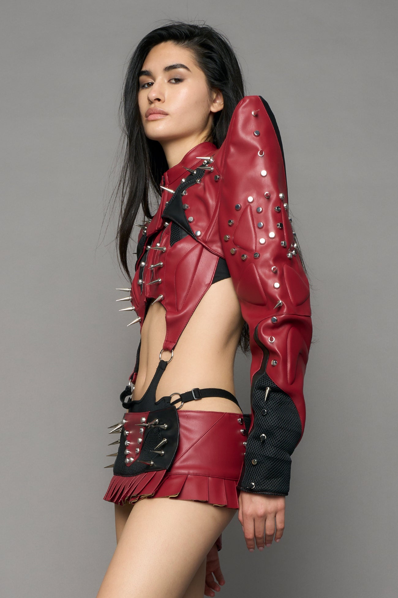 Studded Octane Moto Spike Bolero Jacket — view 3