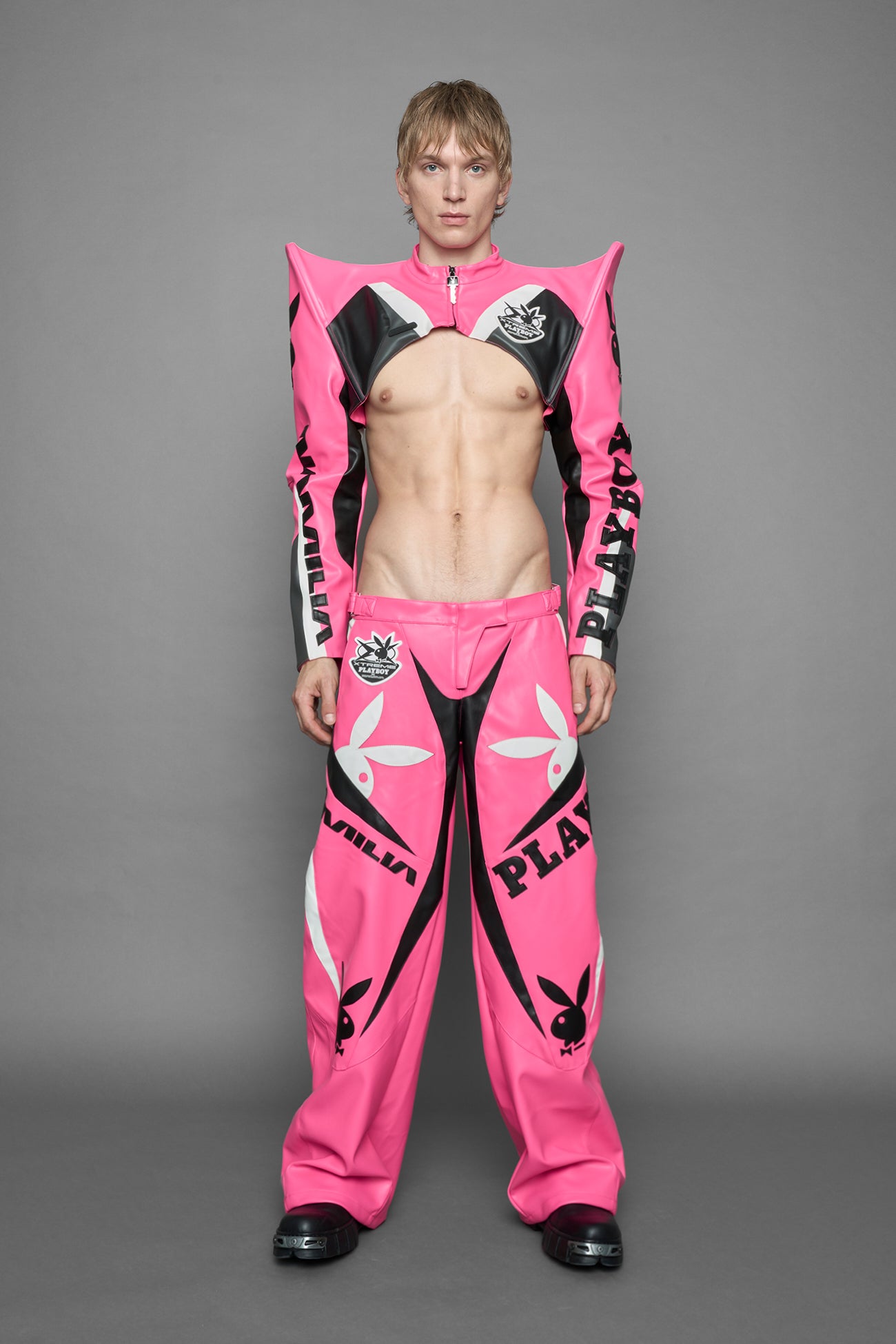 Playboy Spike Shoulder Pink Black — view 5
