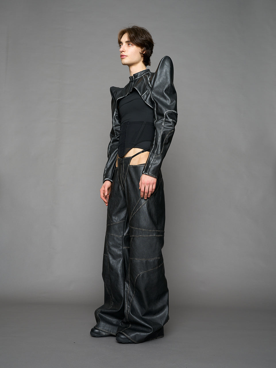 Spike Moto Bolero Jacket Black Washed — view 5