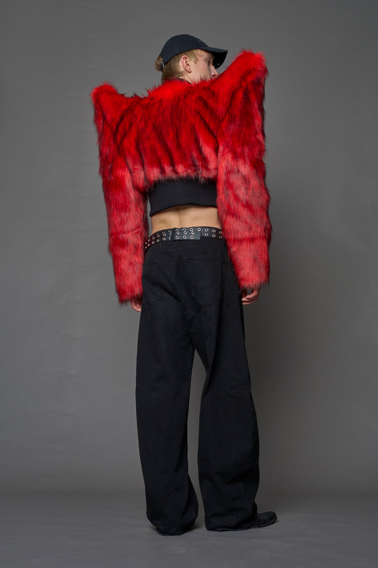 Doomsday Crop Faux Fur Jacket — view 7