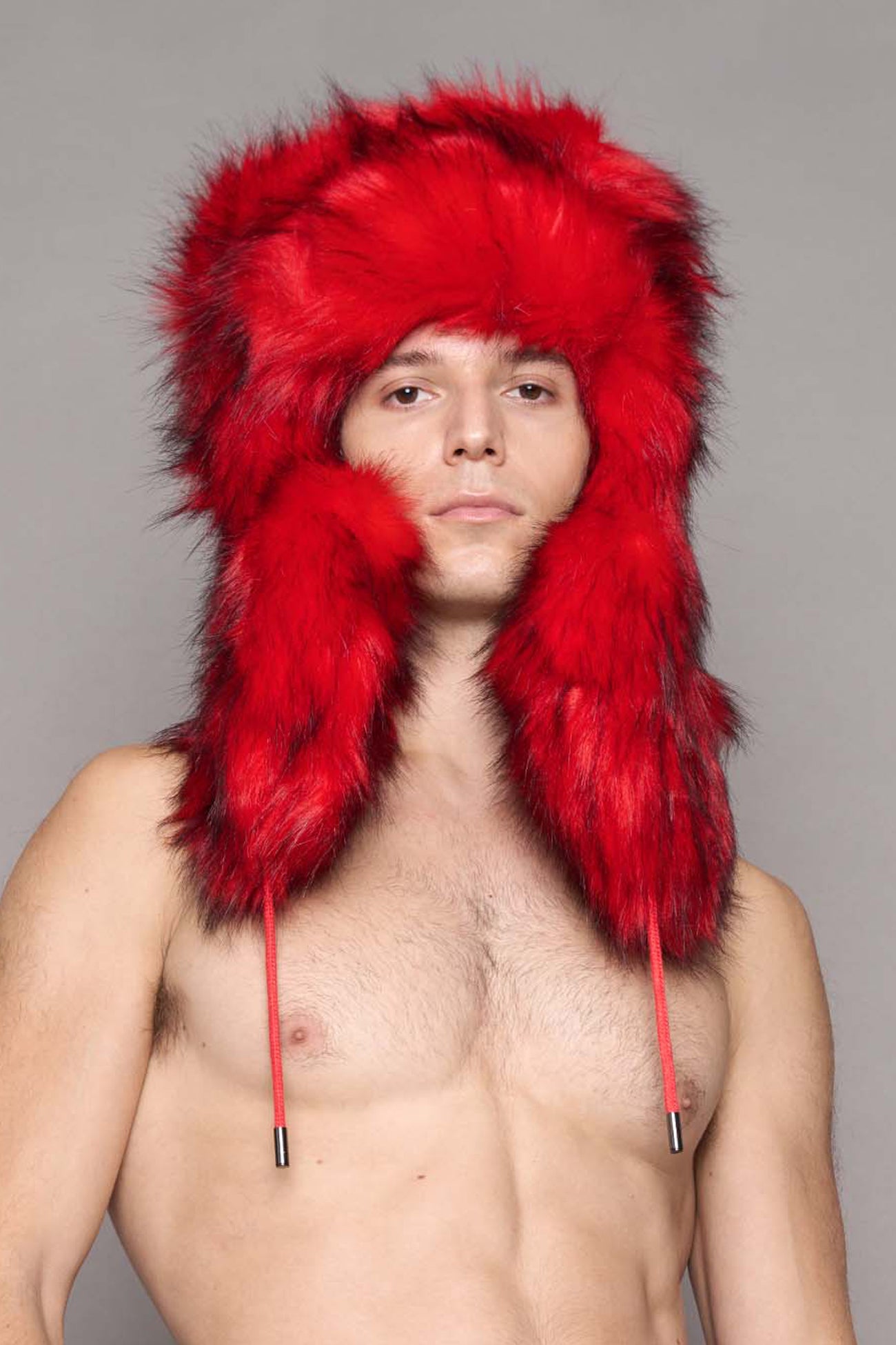 Vip Faux Fur Hat Red — view 5
