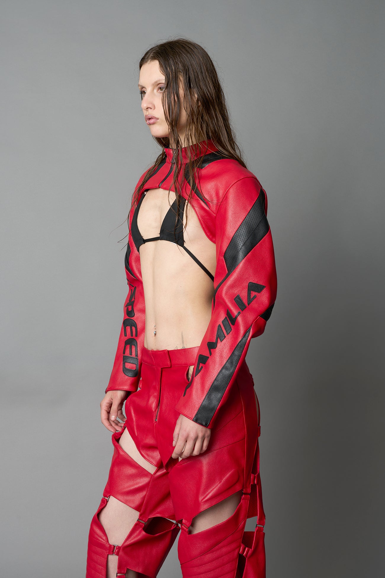 XTC Leather Choker Jacket — view 17