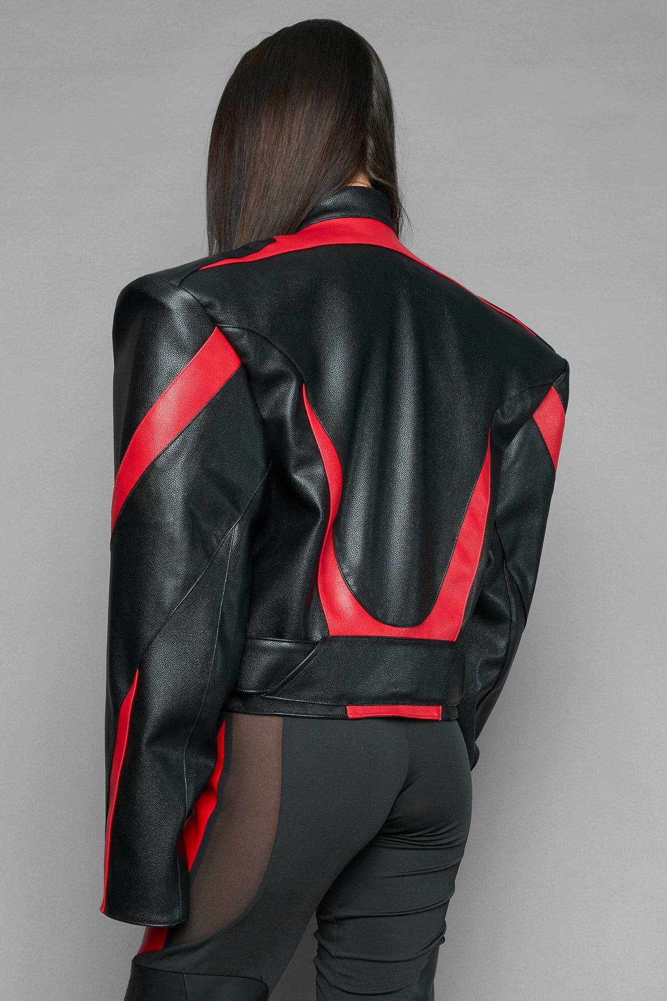 power shoulder moto jacket — view 18
