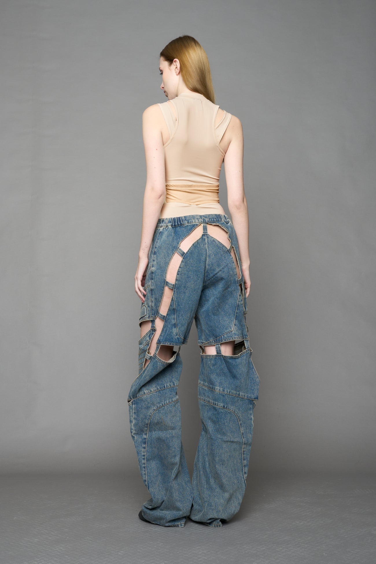Moto Denim Floating Pants — view 12