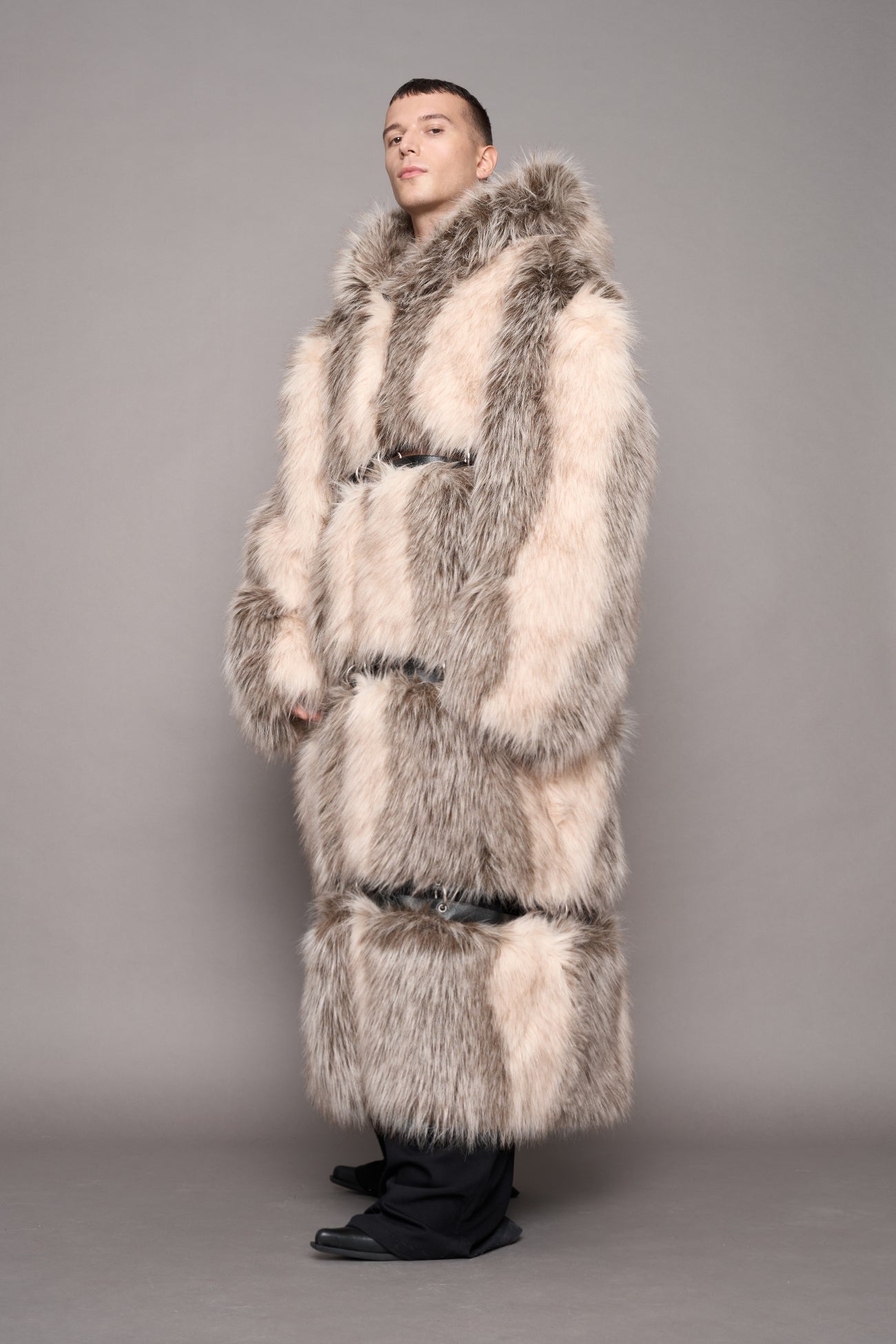 Vip Detachable Faux Fur Coat Dune — view 9