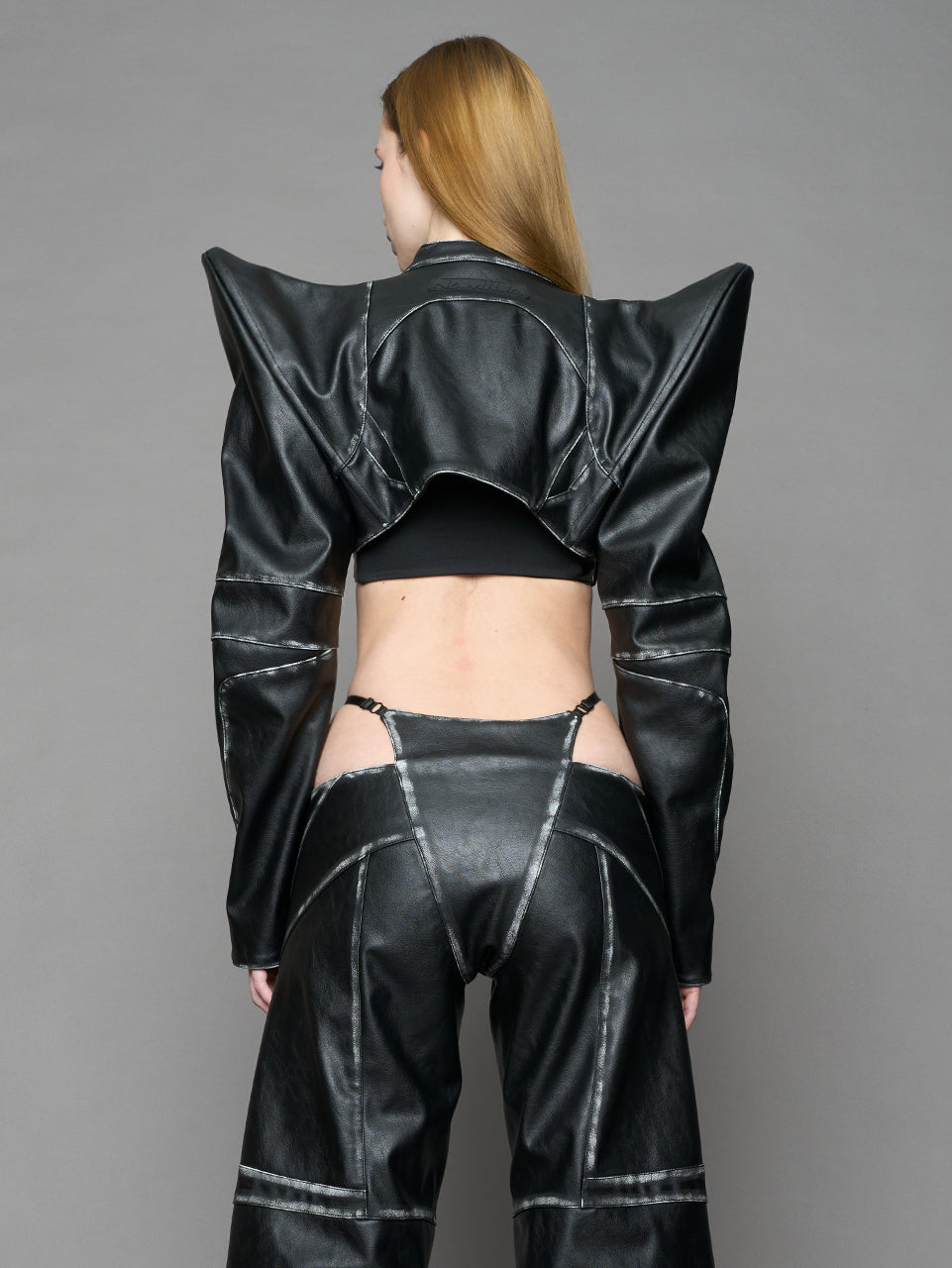 Spike Moto Bolero Jacket Black Washed — view 3