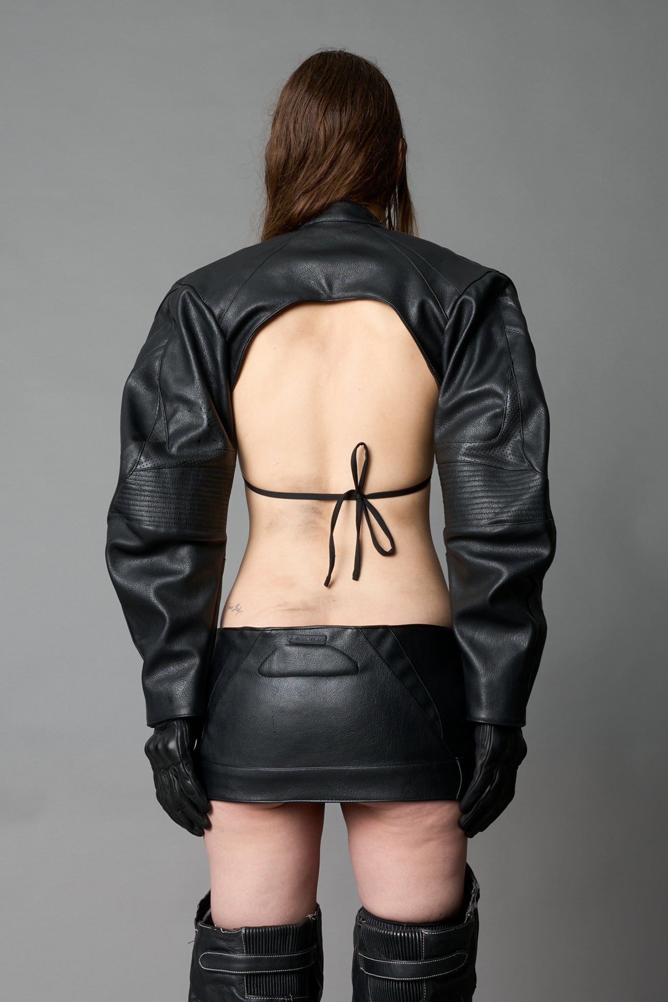 XTC Leather Choker Jacket — view 4