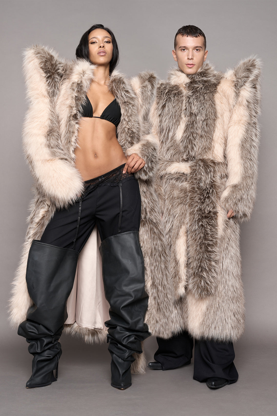 Doomsday Faux Fur Coat Dune — view 1