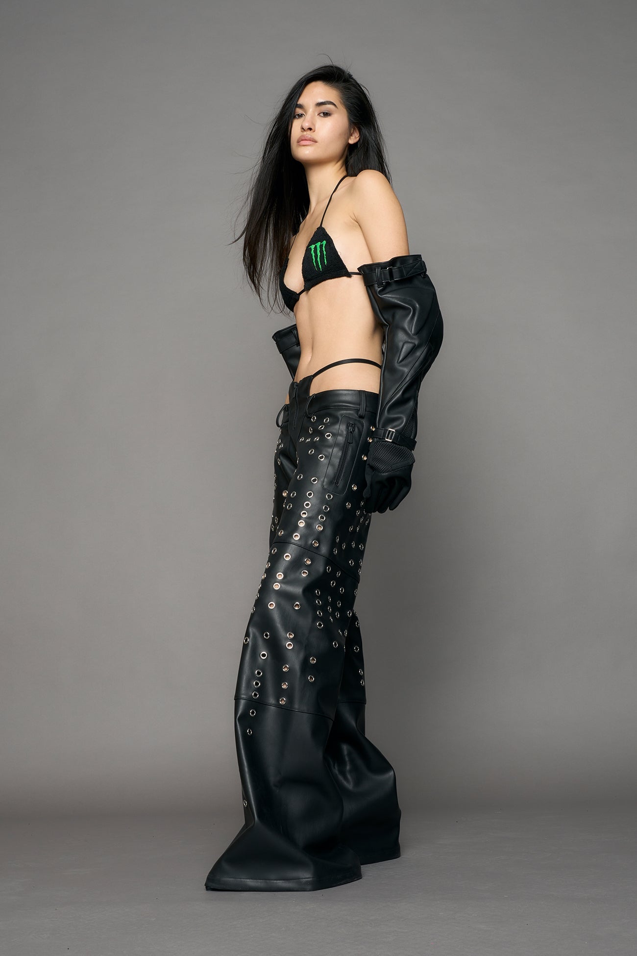 Eyelet Thong Pants — view 3