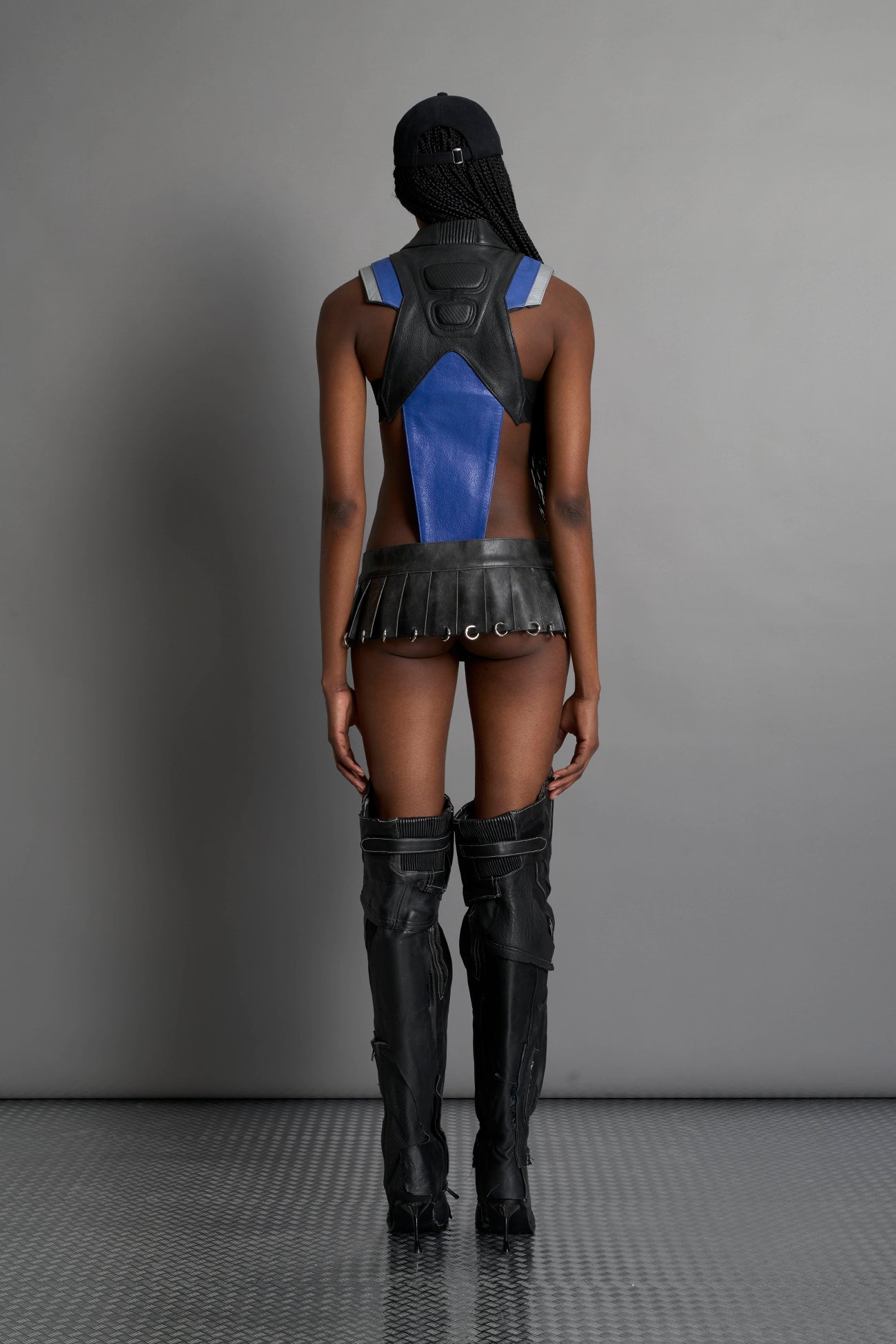 Pleated Mini Skirt With Rings — view 4