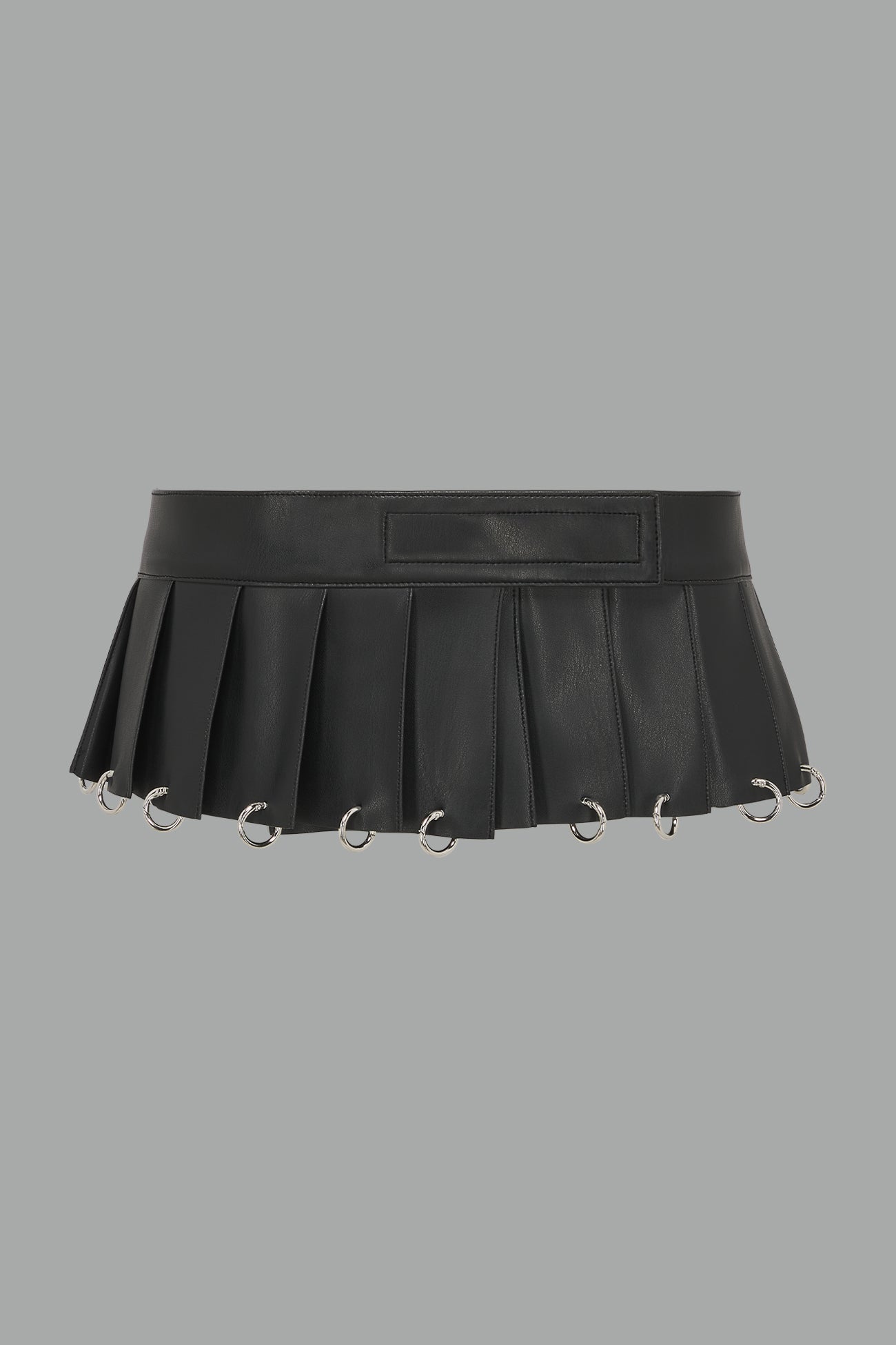Pleated Mini Skirt With Rings — view 5