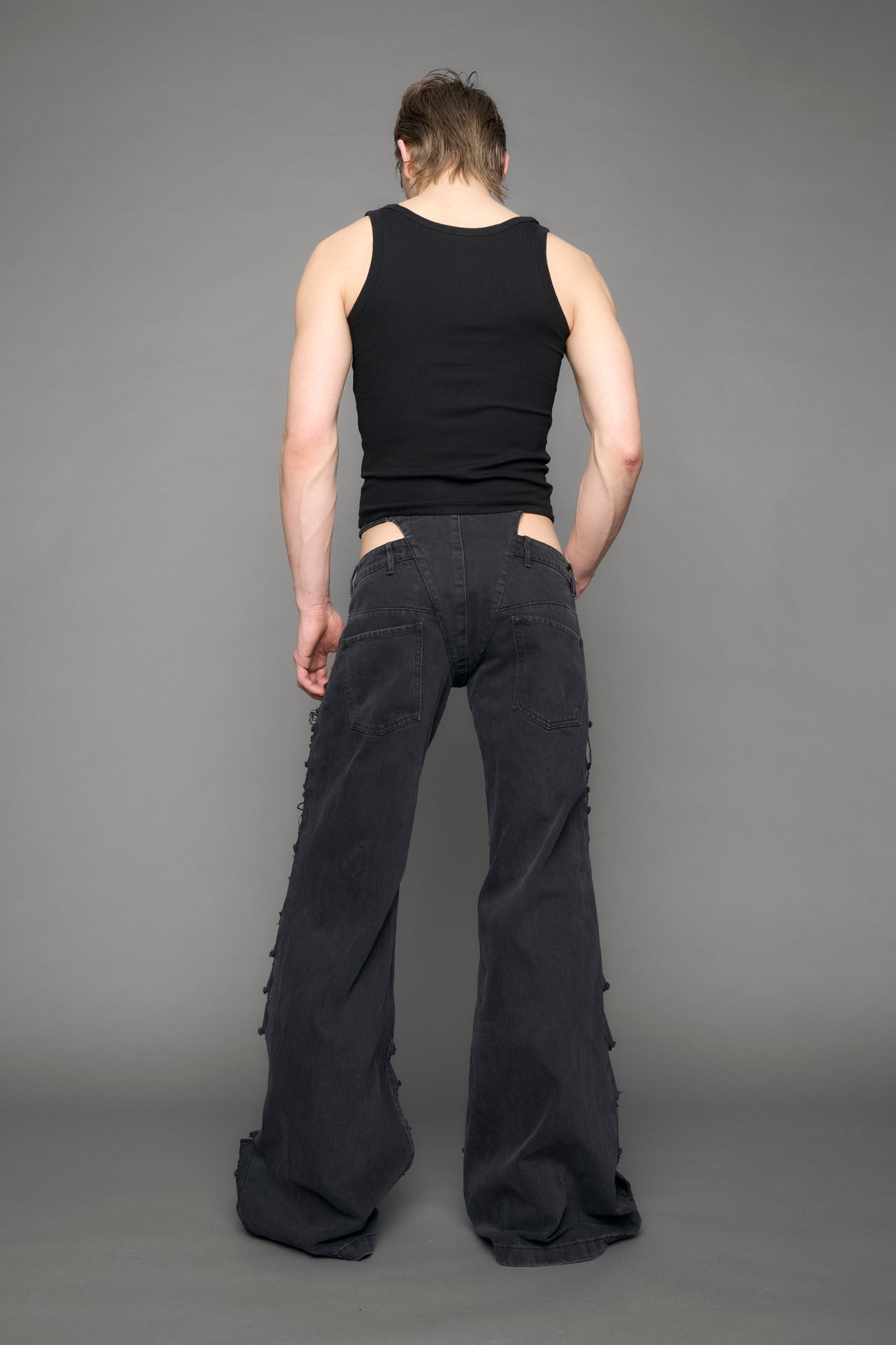 Denim Thong Pants — view 9