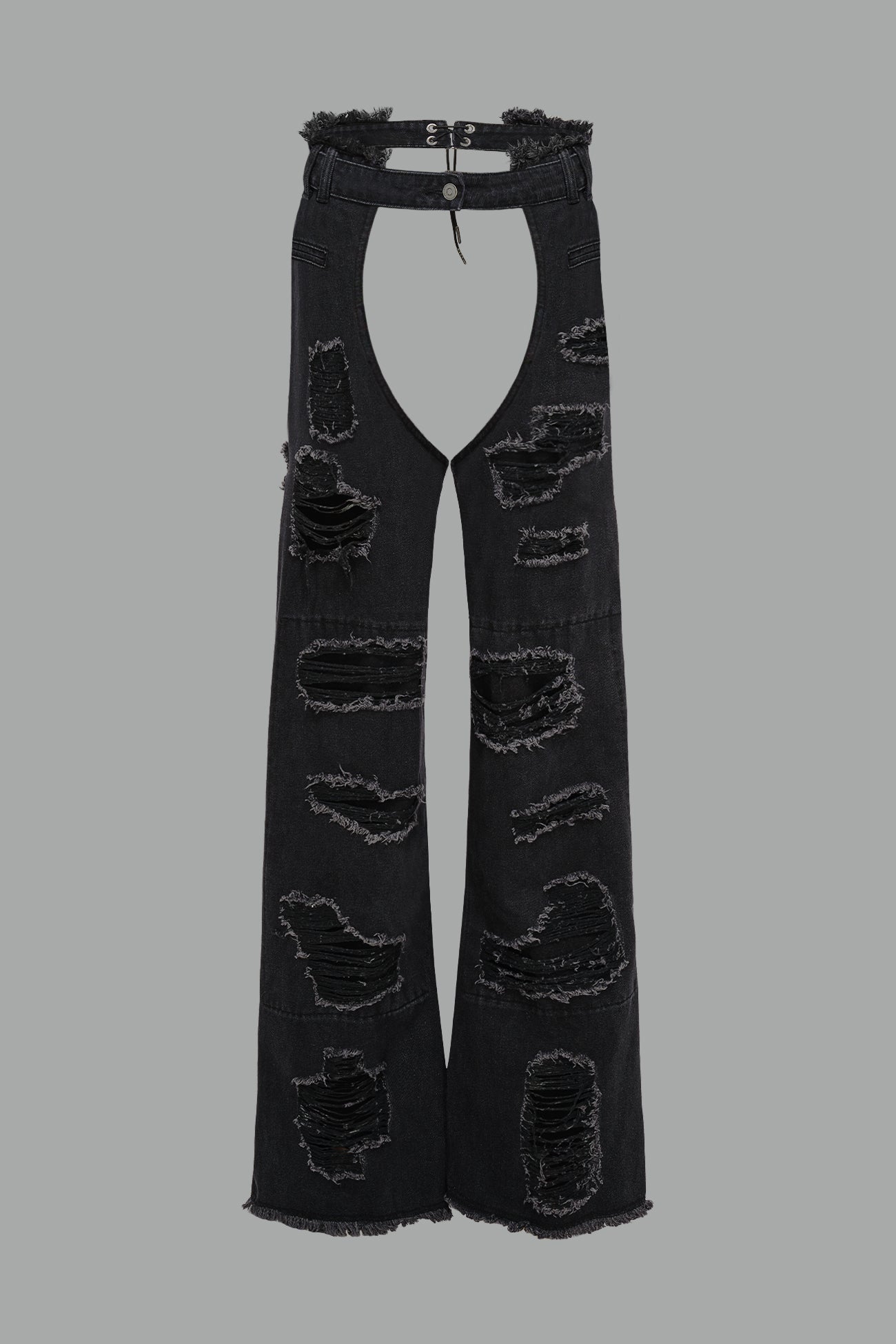 Denim Shredded Chaps — view 6