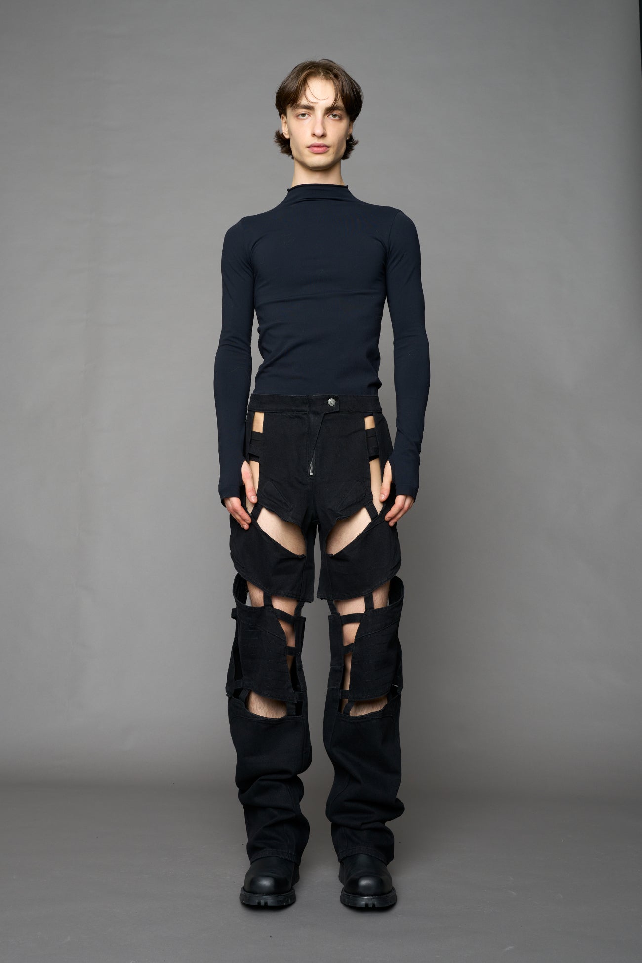 Moto Denim Floating Pants — view 5