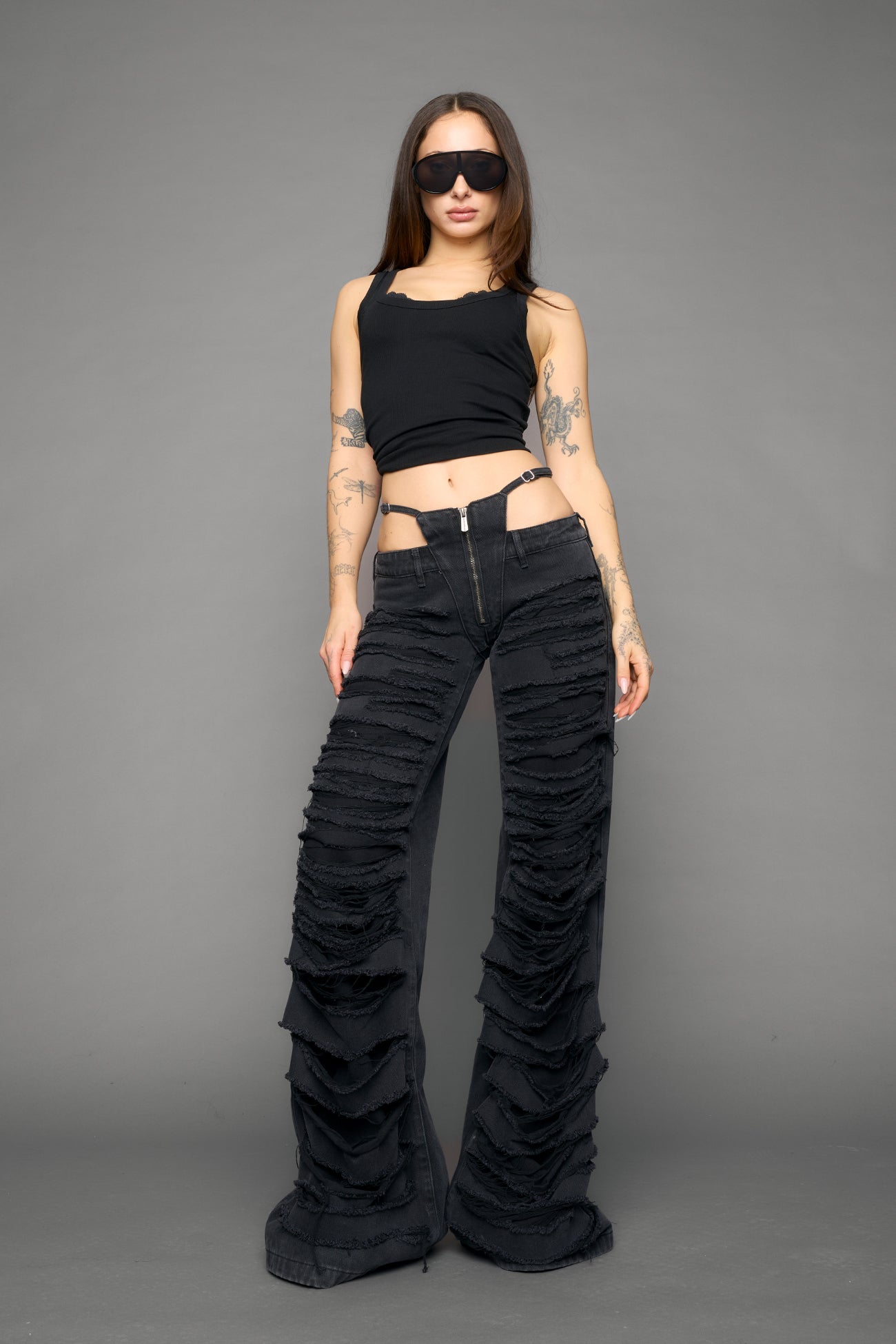 Denim Thong Pants — view 3