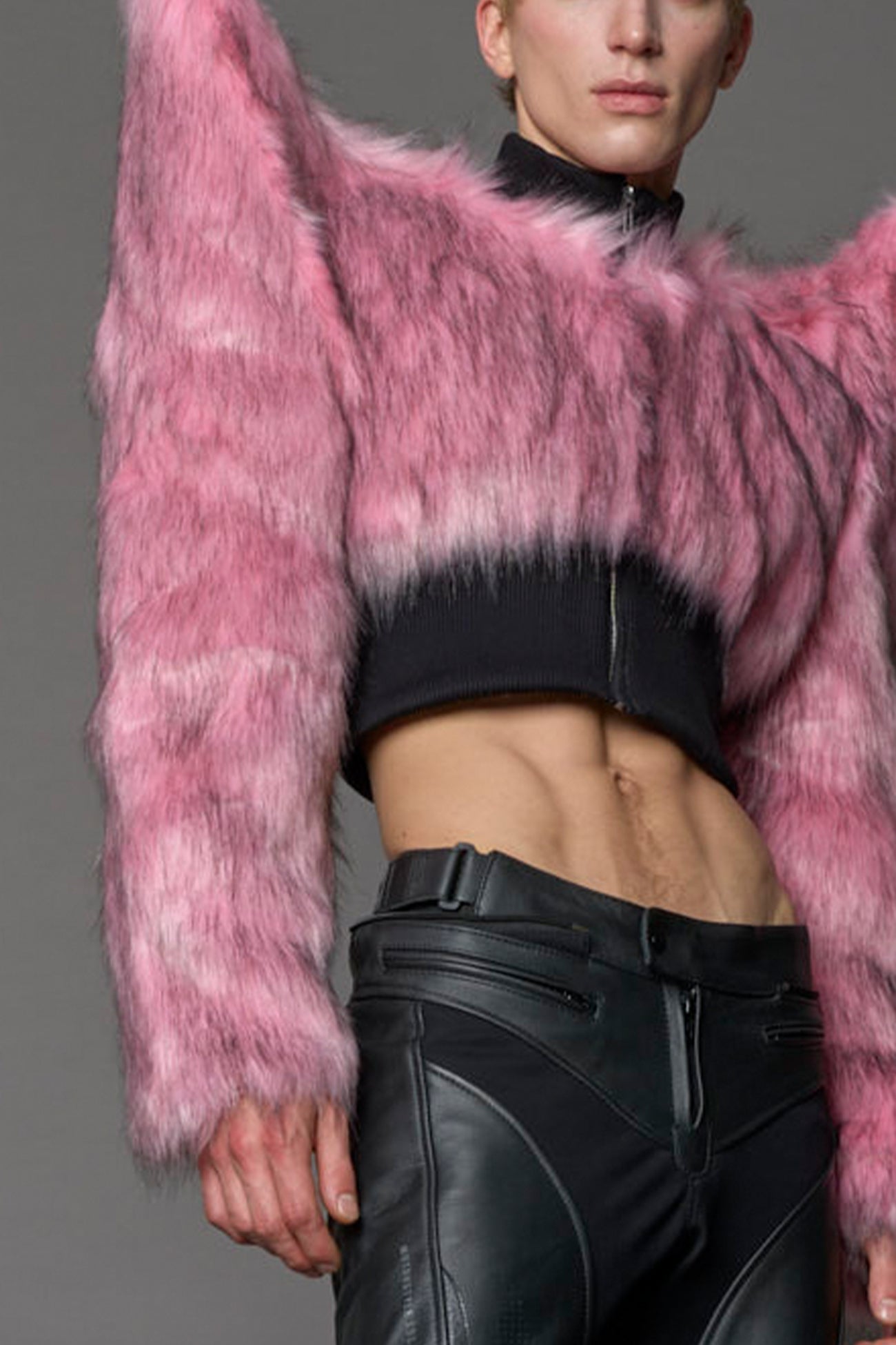 Doomsday Crop Faux Fur Jacket — view 13