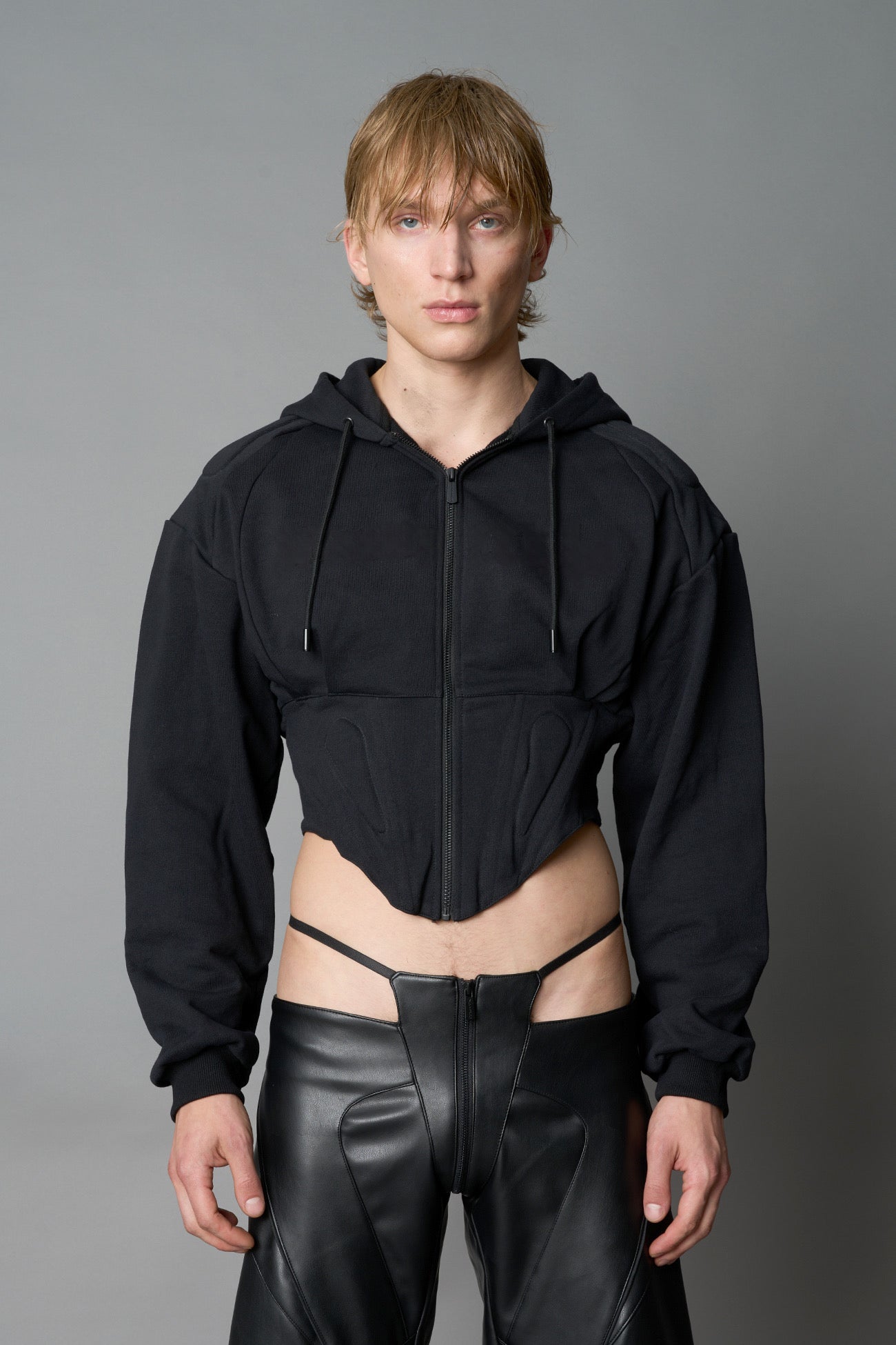 Sweat Corset Zip Hoodie — view 6