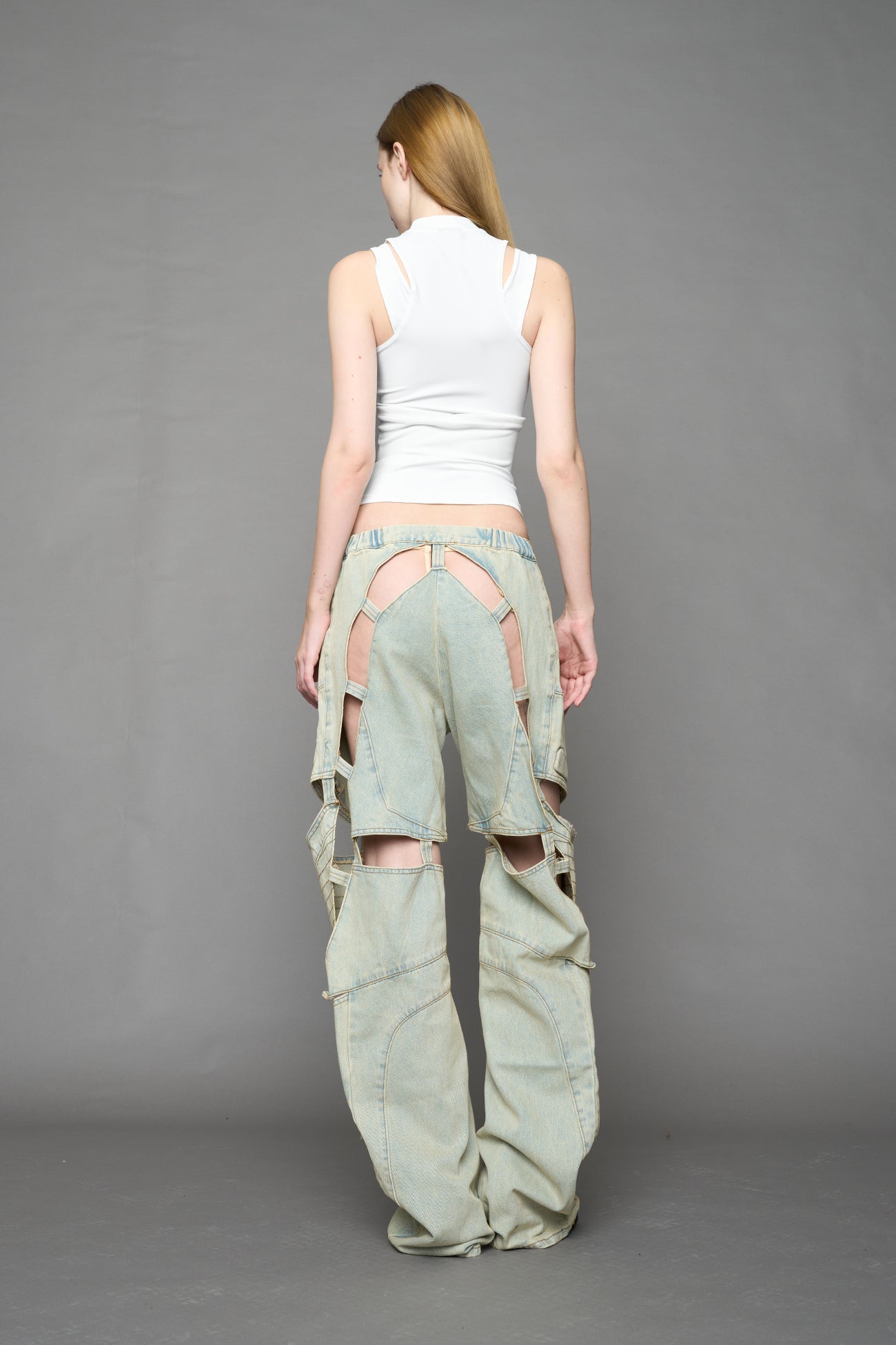 Moto Denim Floating Pants — view 11