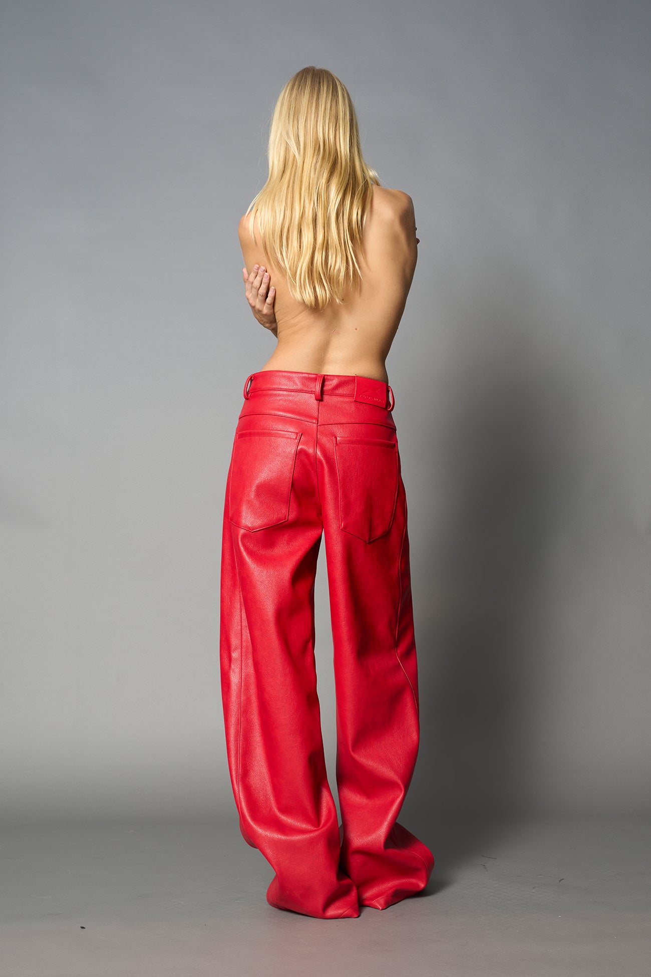 Leather Baggy Suiting Pants — view 13