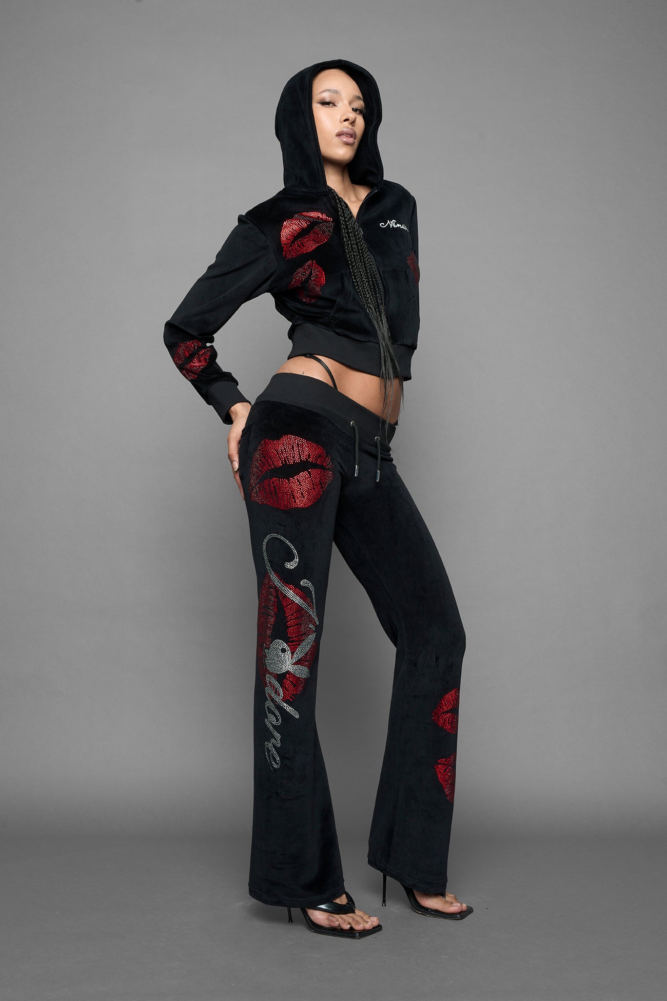 Playboy Love Velour Flare Pants — view 5